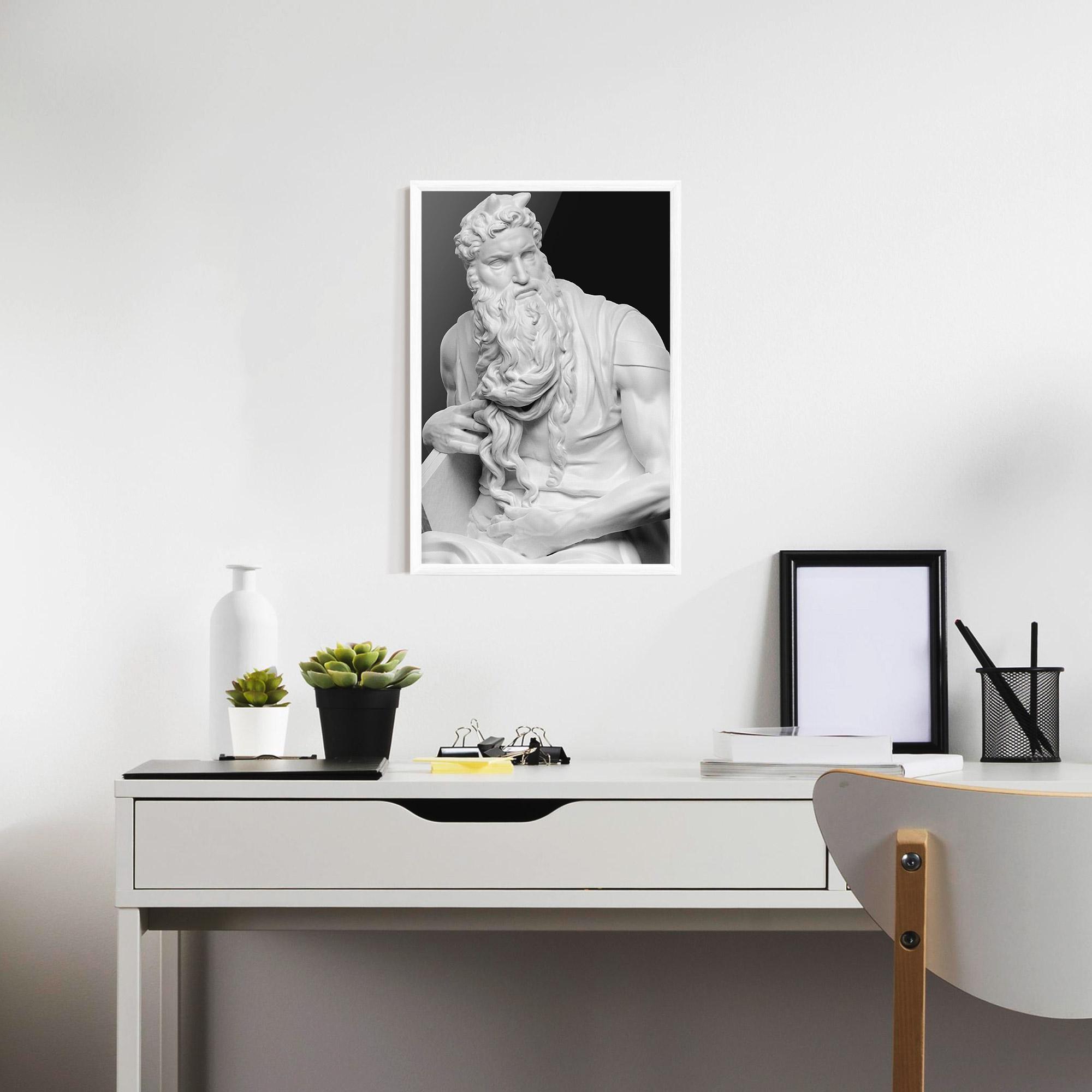 Gerahmte Poster Moses Statue mockup 7