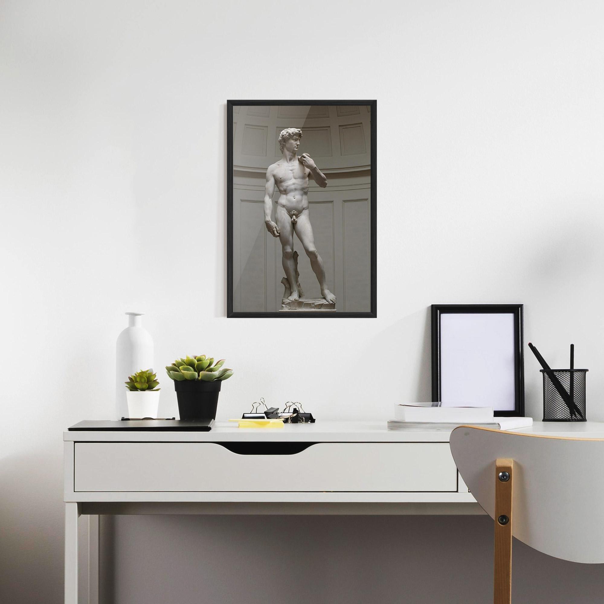 Gerahmte Poster Michelangelo Statue mockup 7