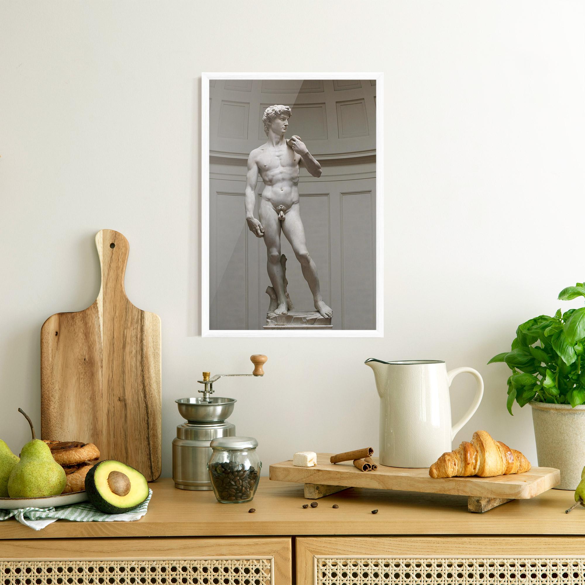 Gerahmte Poster Michelangelo Statue mockup 8