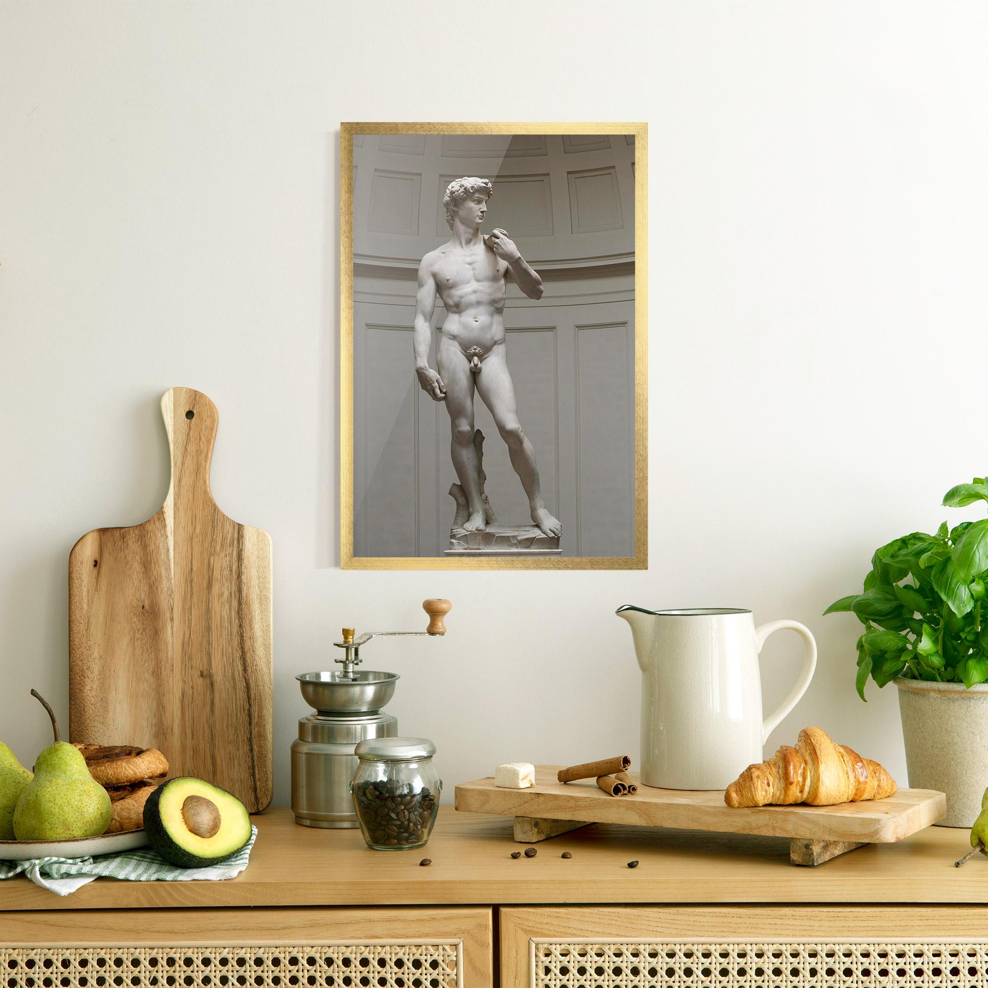 Gerahmte Poster Michelangelo Statue mockup 8