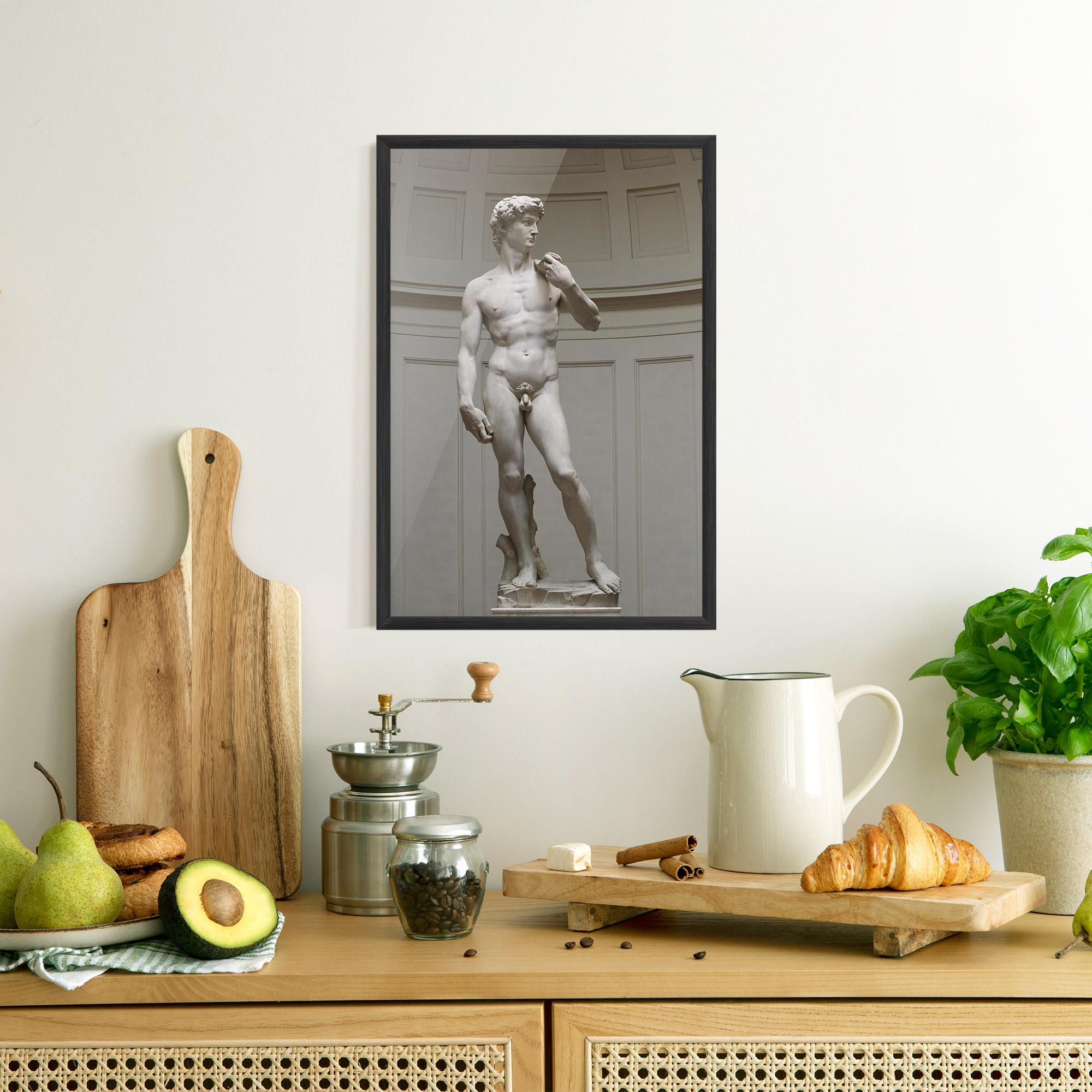 Gerahmte Poster Michelangelo Statue mockup 8