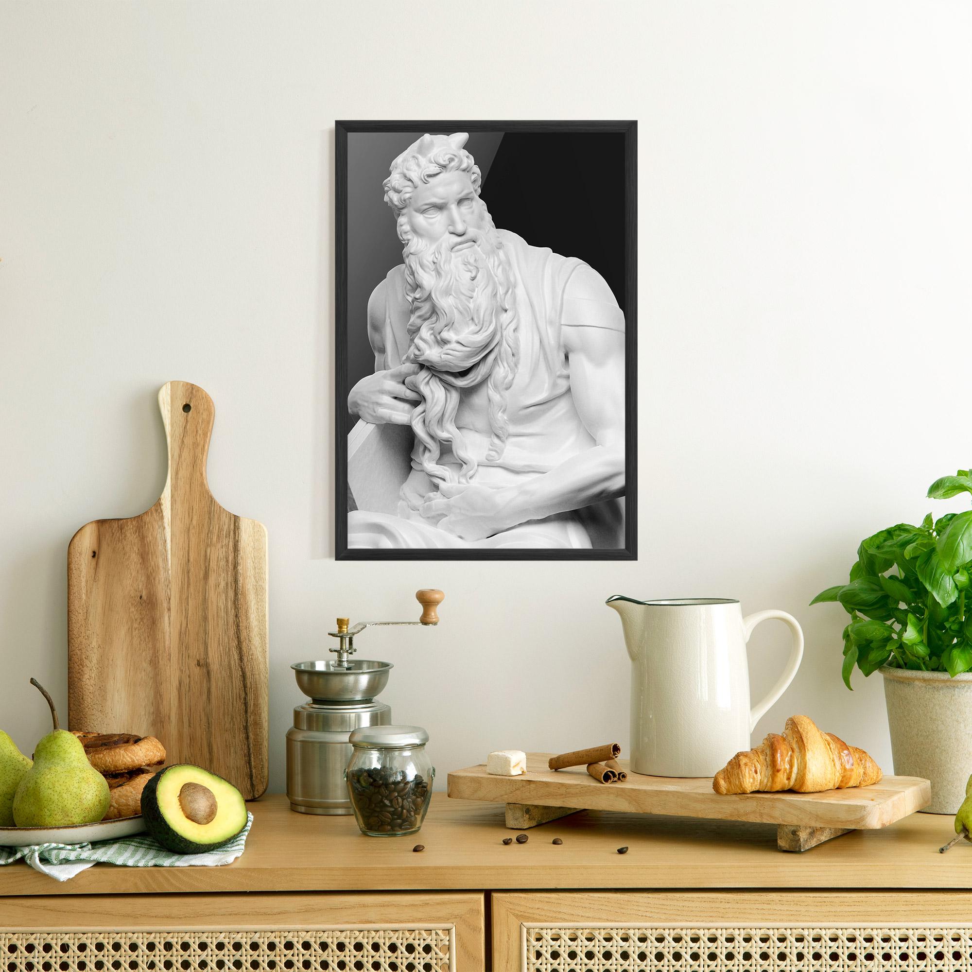 Gerahmte Poster Moses Statue mockup 8
