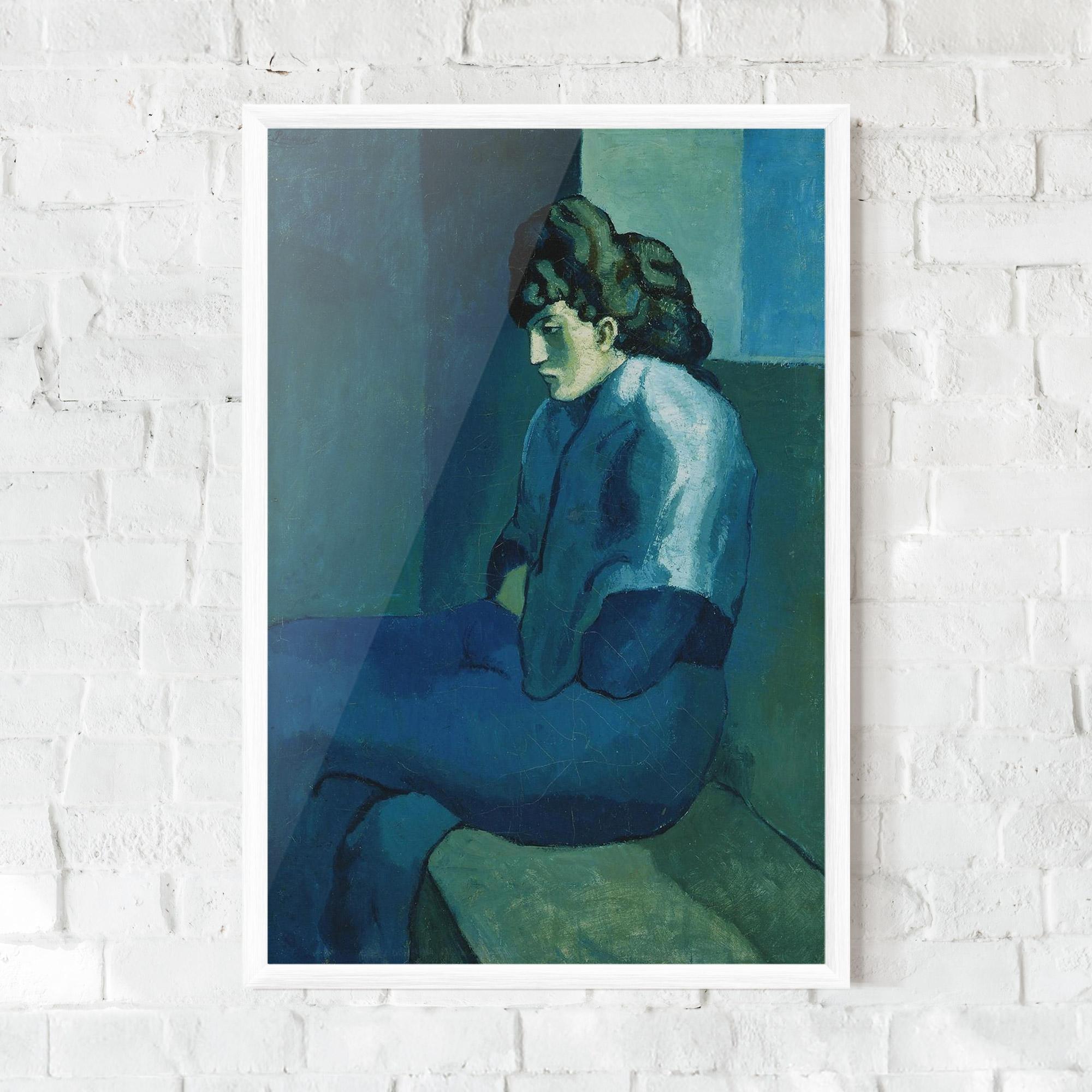 Gerahmte Poster Femme Assise mockup 0