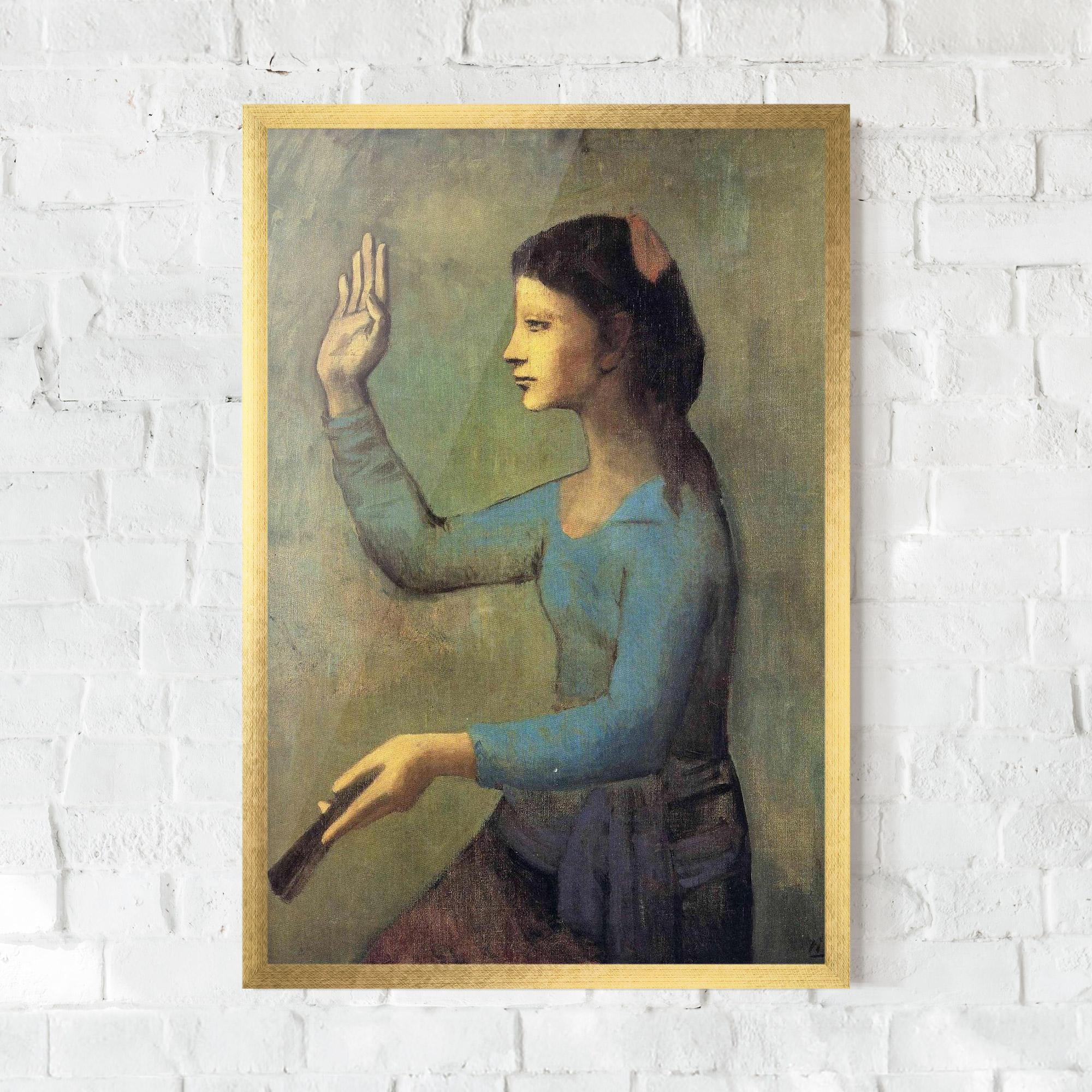 Gerahmte Poster Lady With A Fan mockup 0