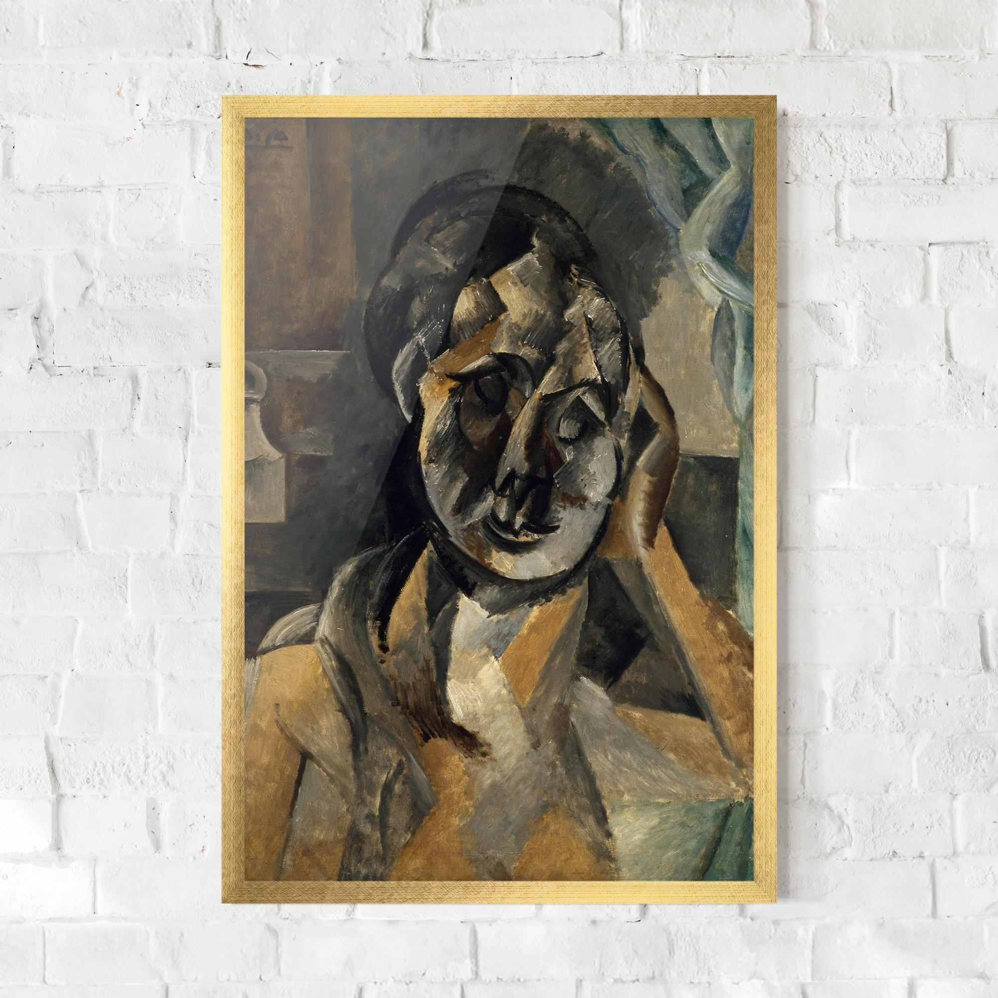 Gerahmte Poster Woman With Mustard mockup 0