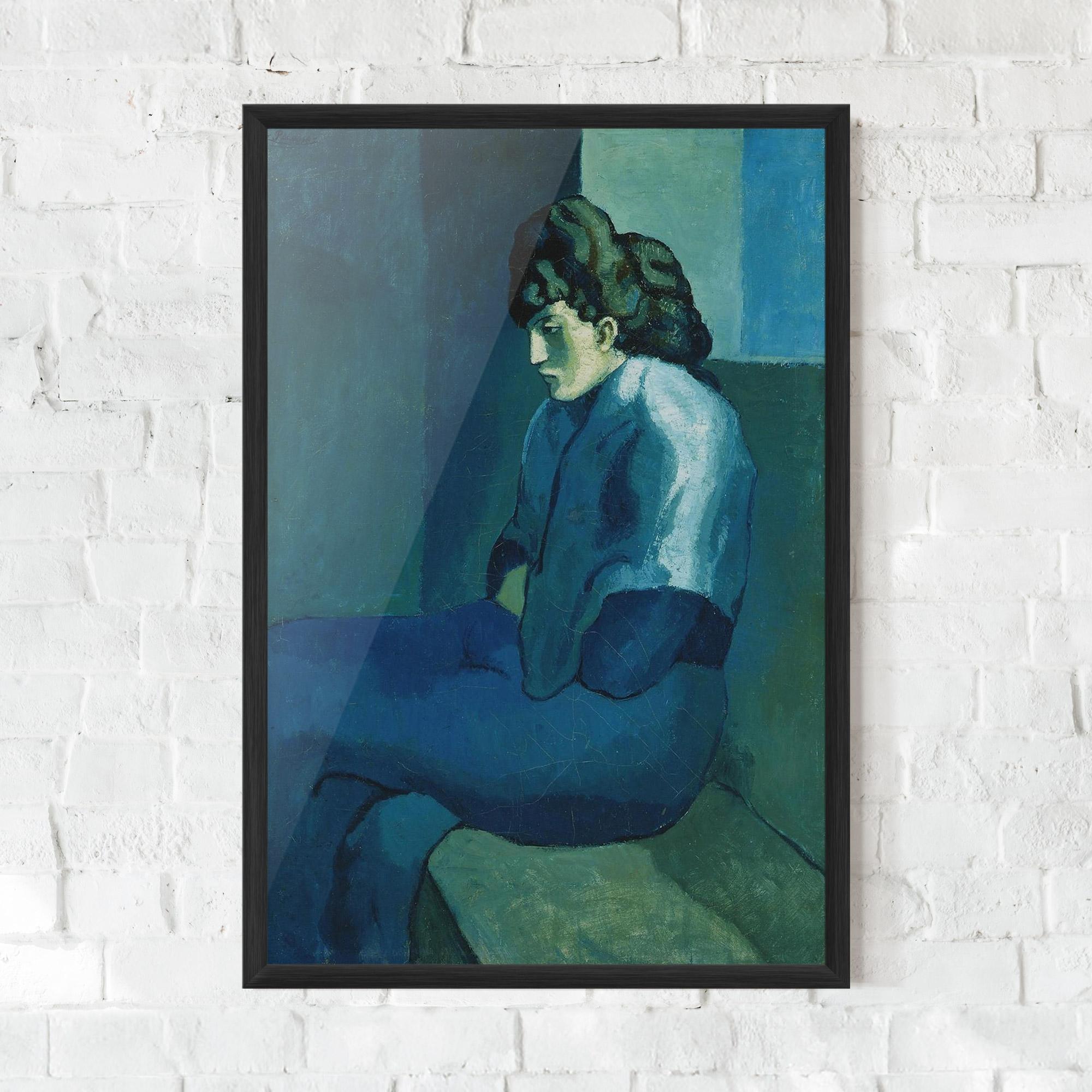 Gerahmte Poster Femme Assise mockup 0