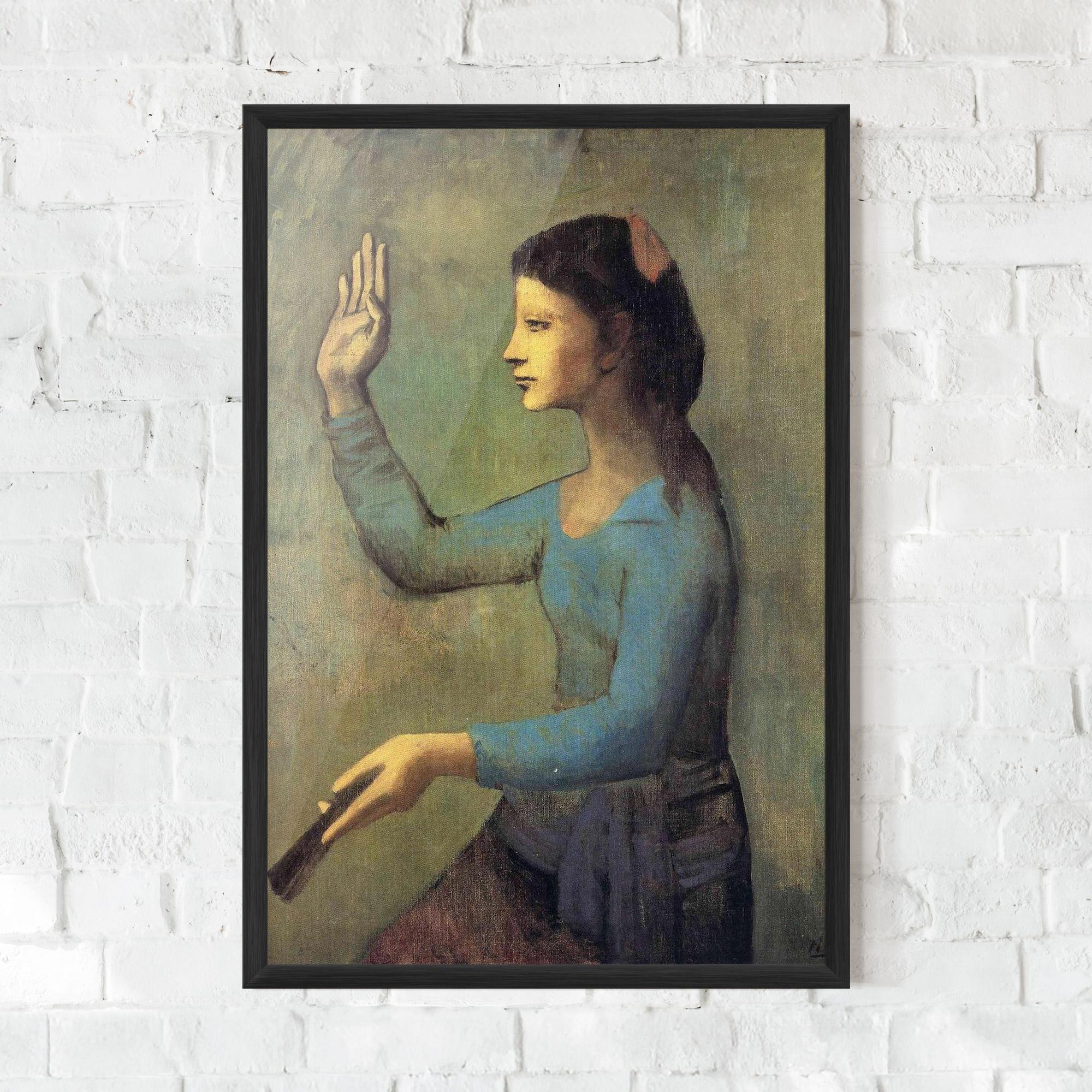 Gerahmte Poster Lady With A Fan mockup 0