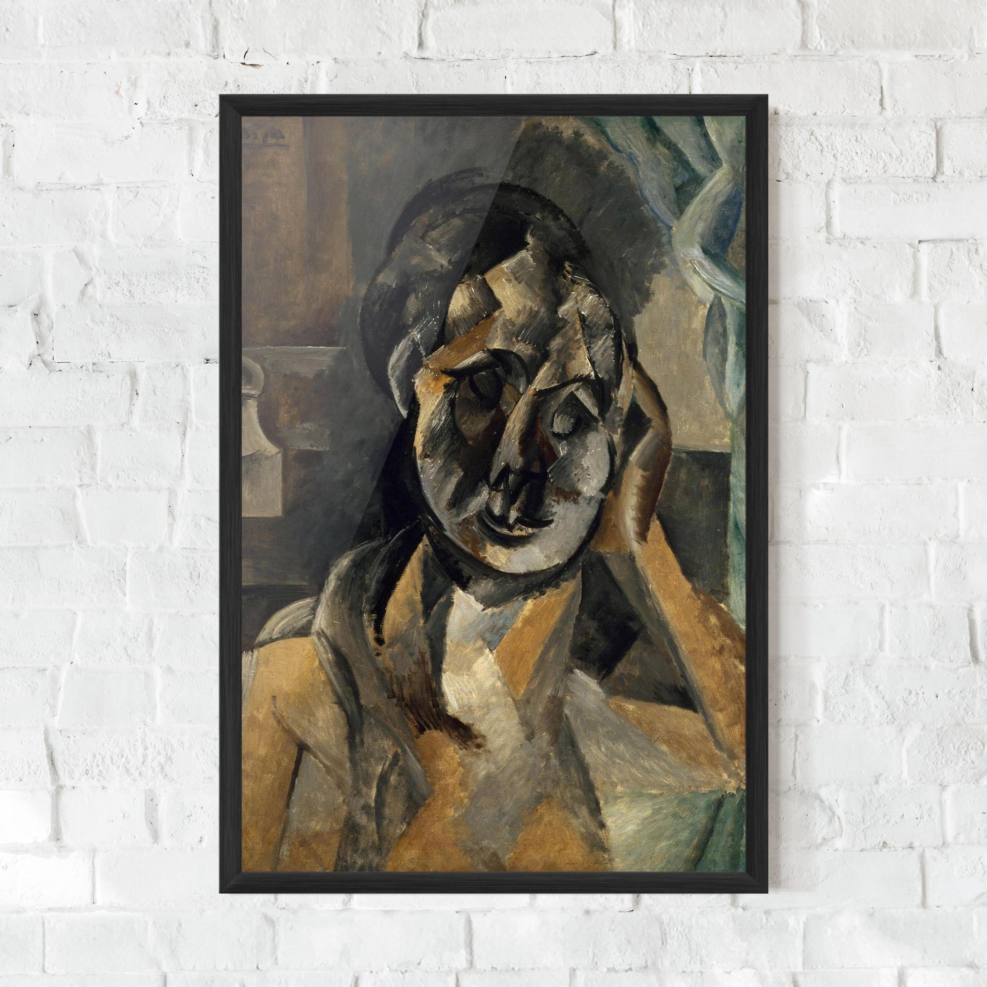 Gerahmte Poster Woman With Mustard mockup 0