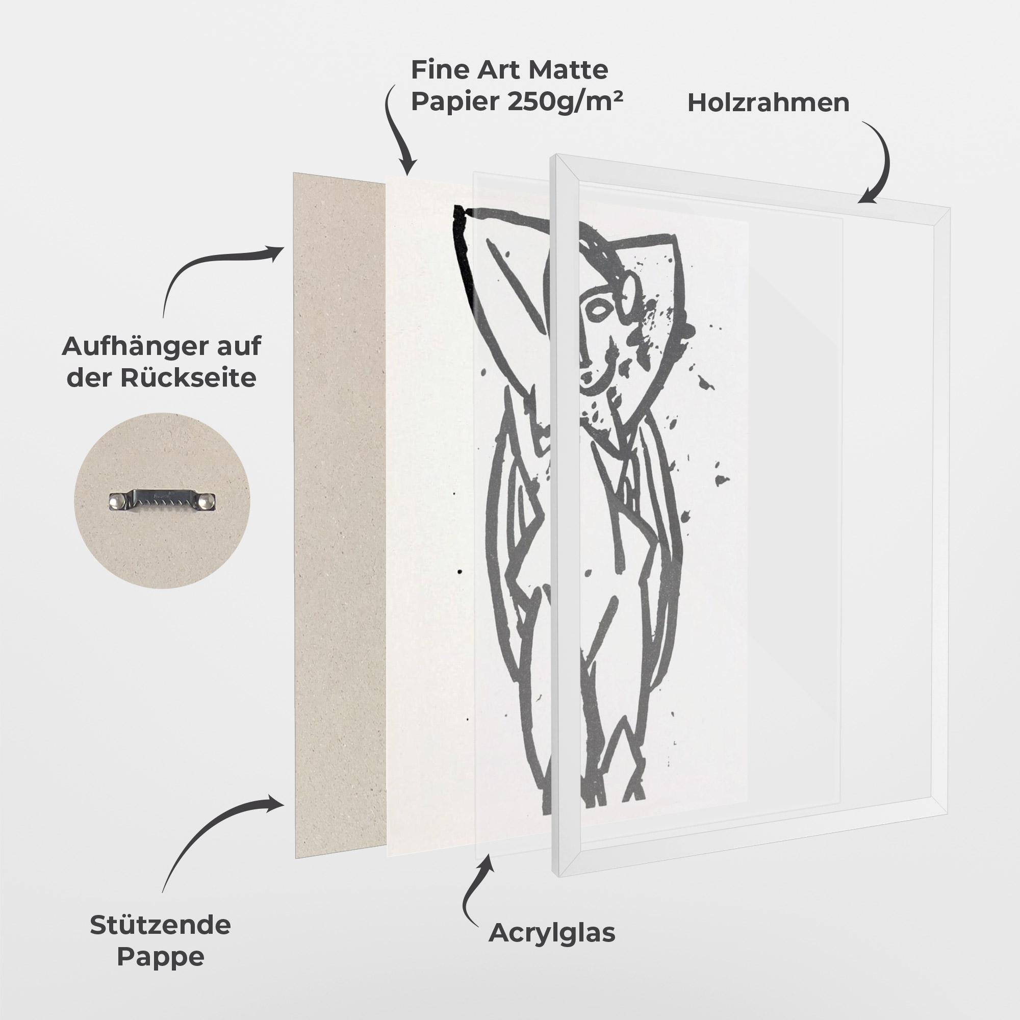 Gerahmte Poster Nude mockup 1