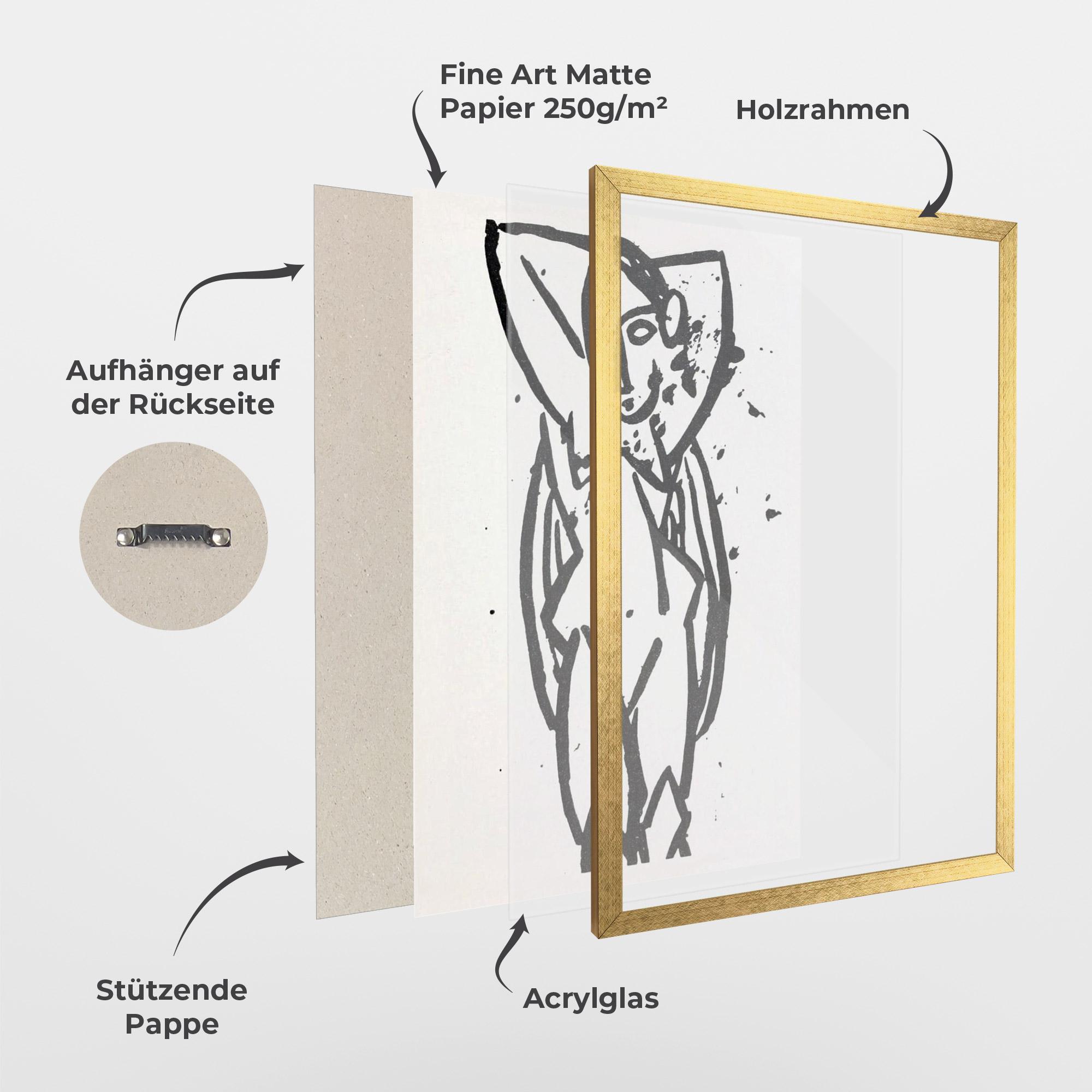 Gerahmte Poster Nude mockup 1