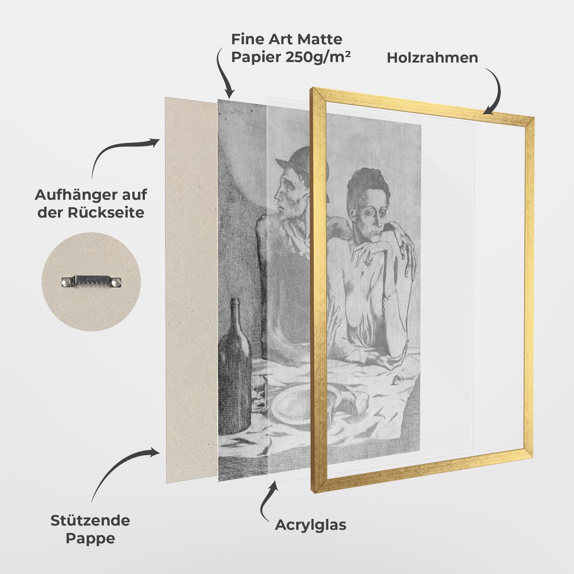 Gerahmte Poster The Frugal Repast mockup 1