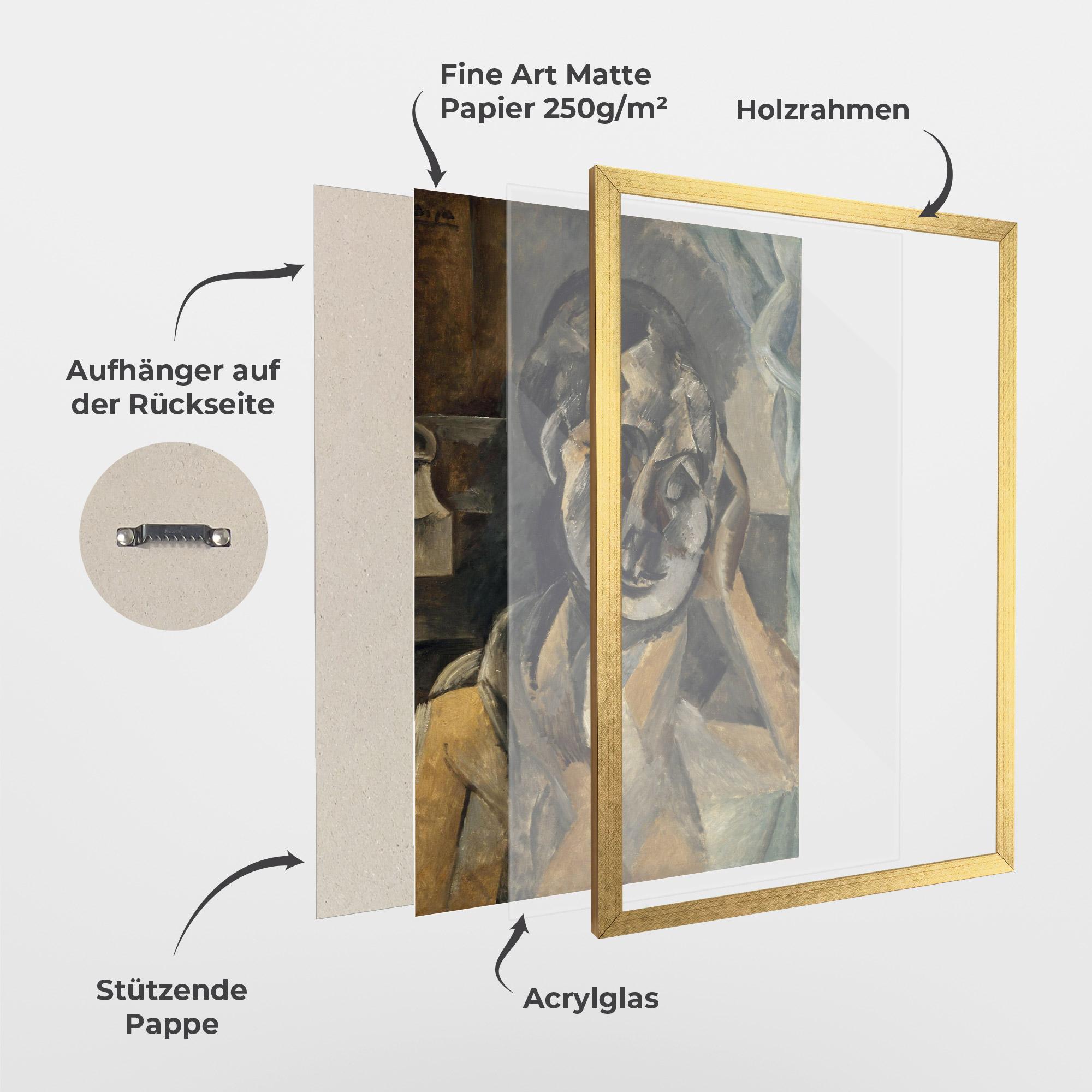 Gerahmte Poster Woman With Mustard mockup 1