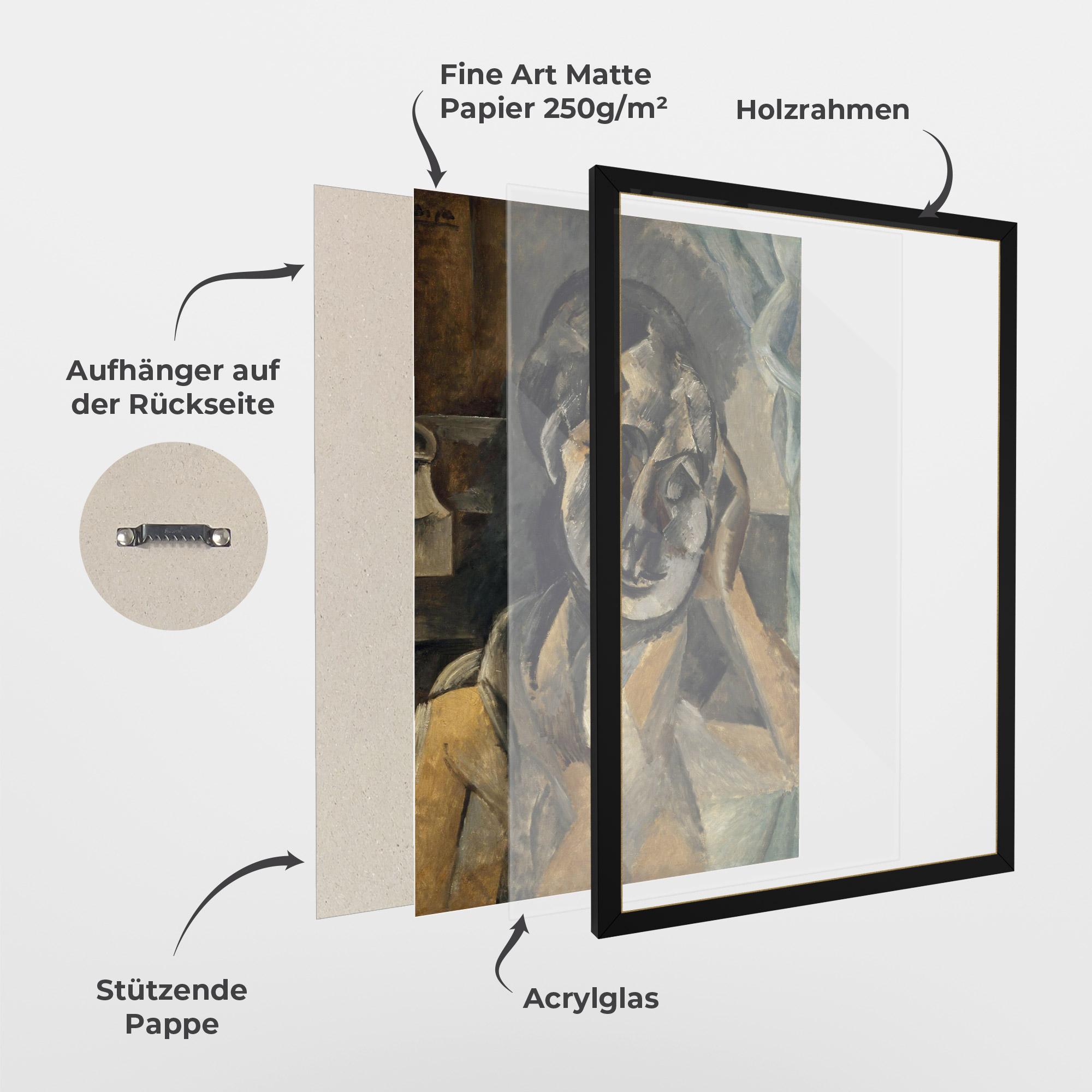 Gerahmte Poster Woman With Mustard mockup 1