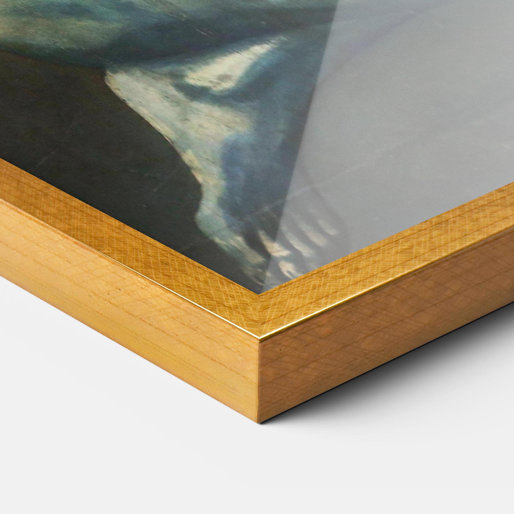 Gerahmte Poster Old Guitarist mockup 3