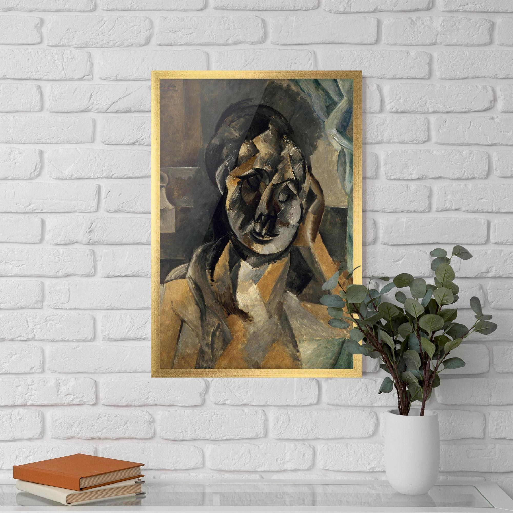 Gerahmte Poster Woman With Mustard mockup 5