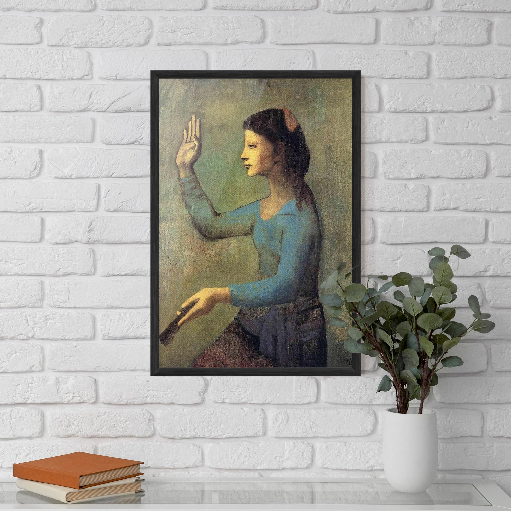 Gerahmte Poster Lady With A Fan mockup 5