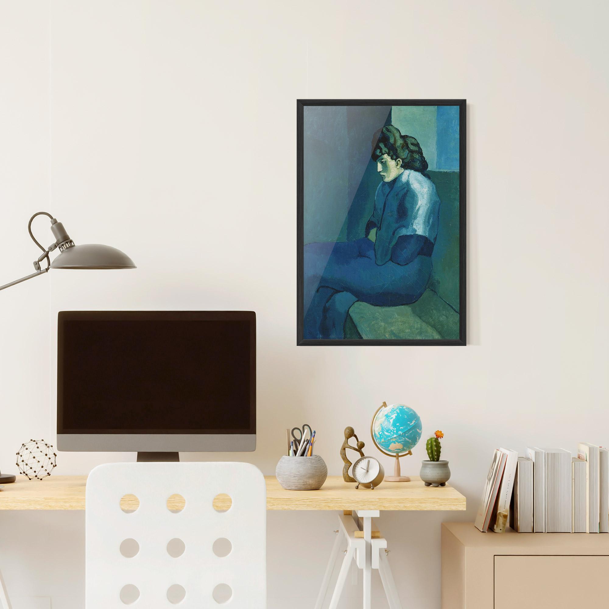 Gerahmte Poster Femme Assise mockup 6