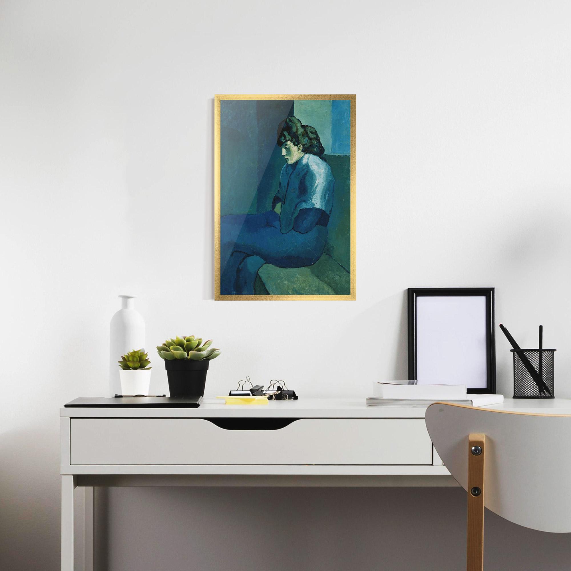 Gerahmte Poster Femme Assise mockup 7