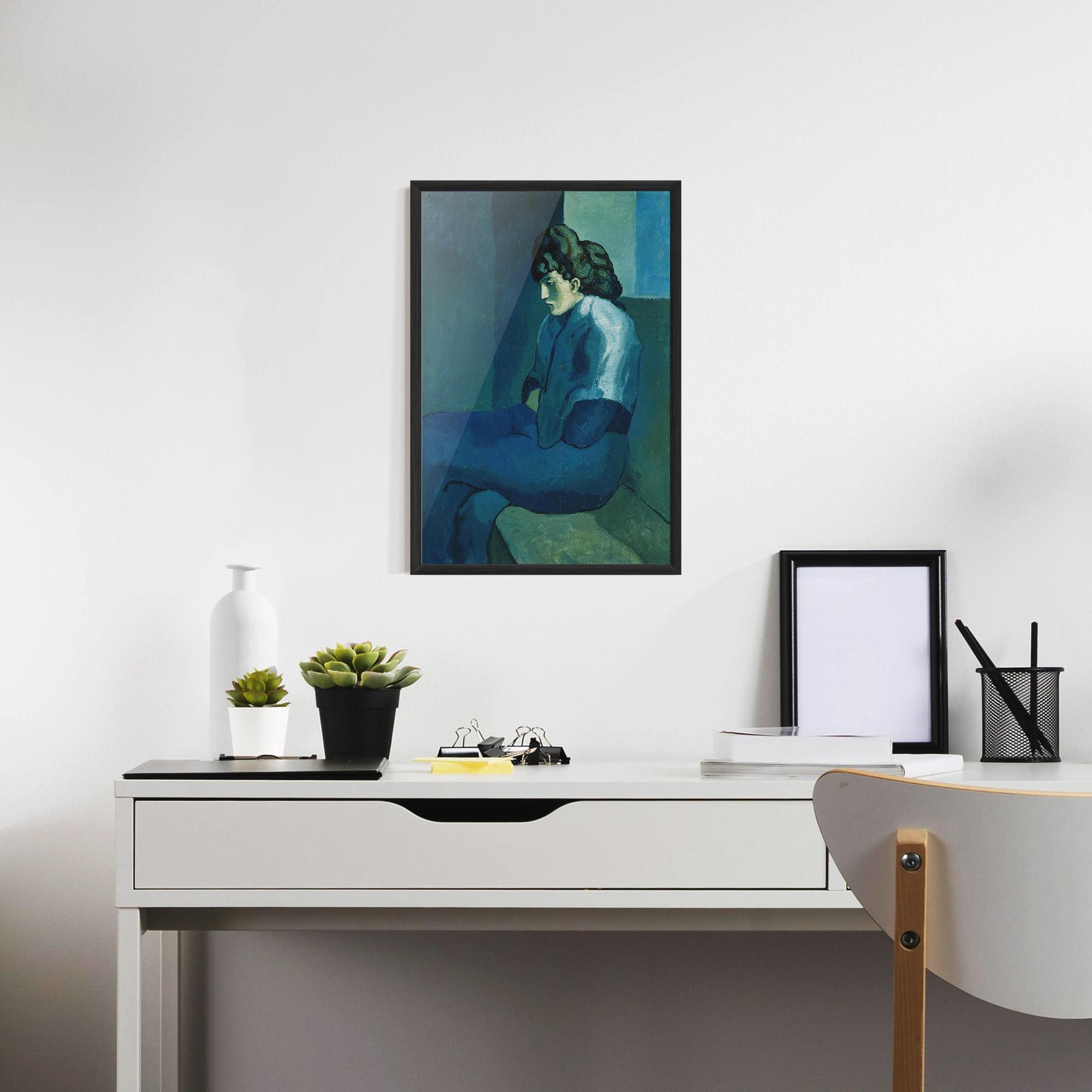 Gerahmte Poster Femme Assise mockup 7