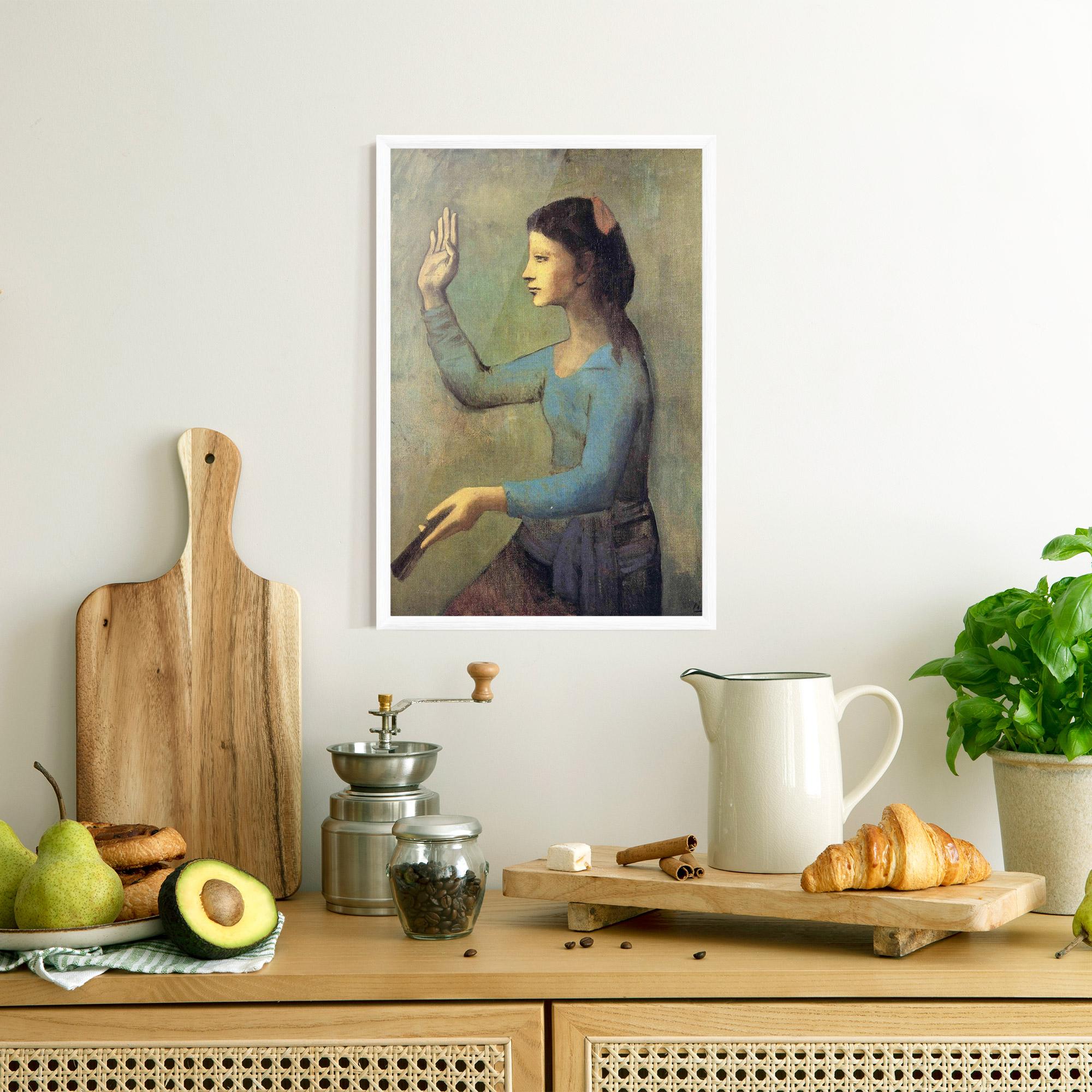 Gerahmte Poster Lady With A Fan mockup 8
