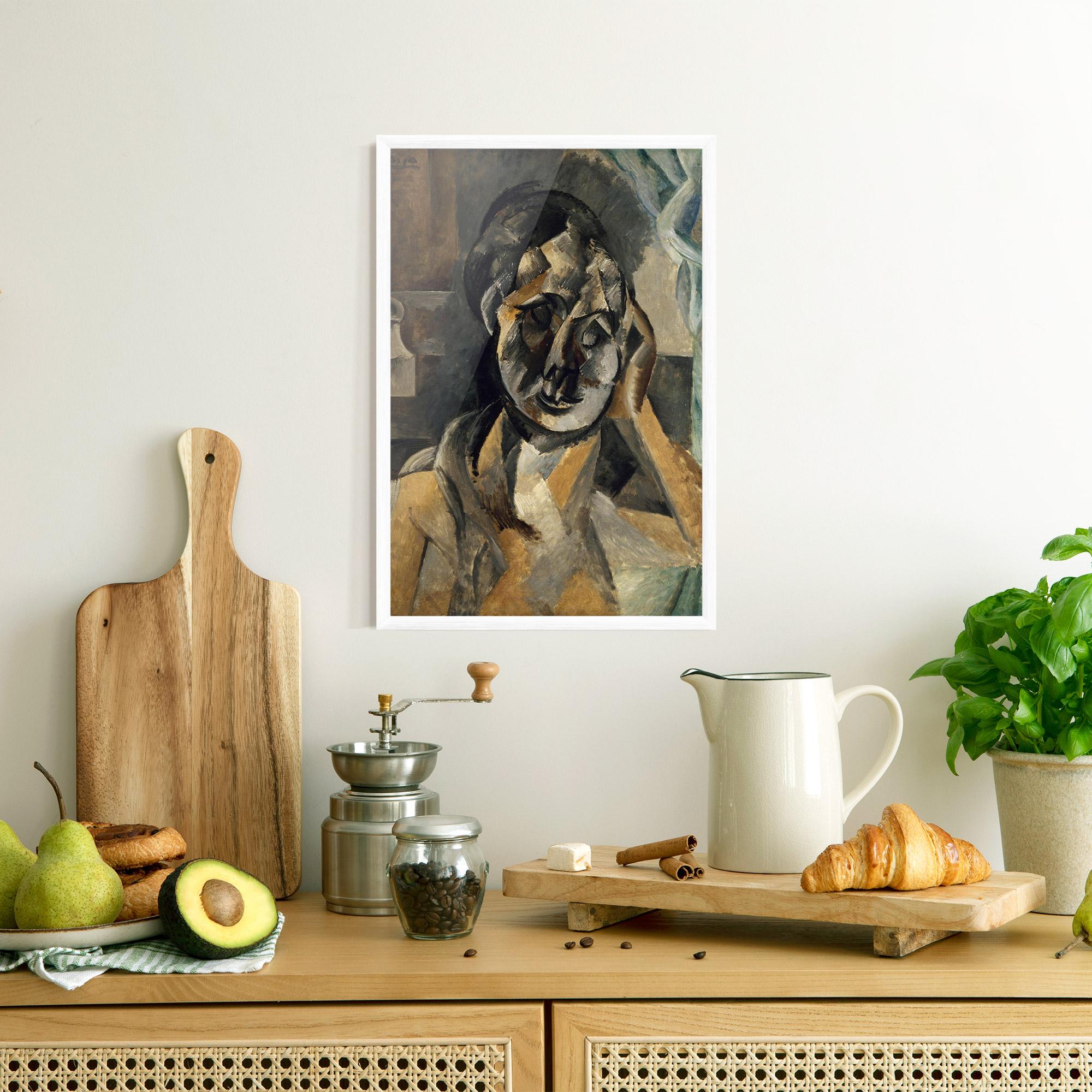 Gerahmte Poster Woman With Mustard mockup 8