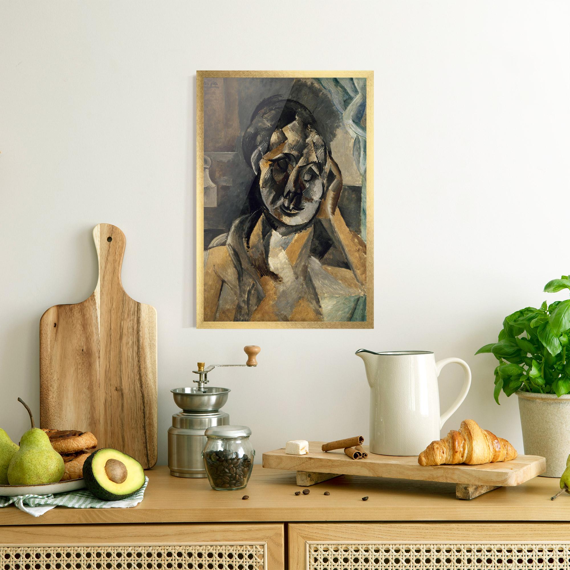 Gerahmte Poster Woman With Mustard mockup 8