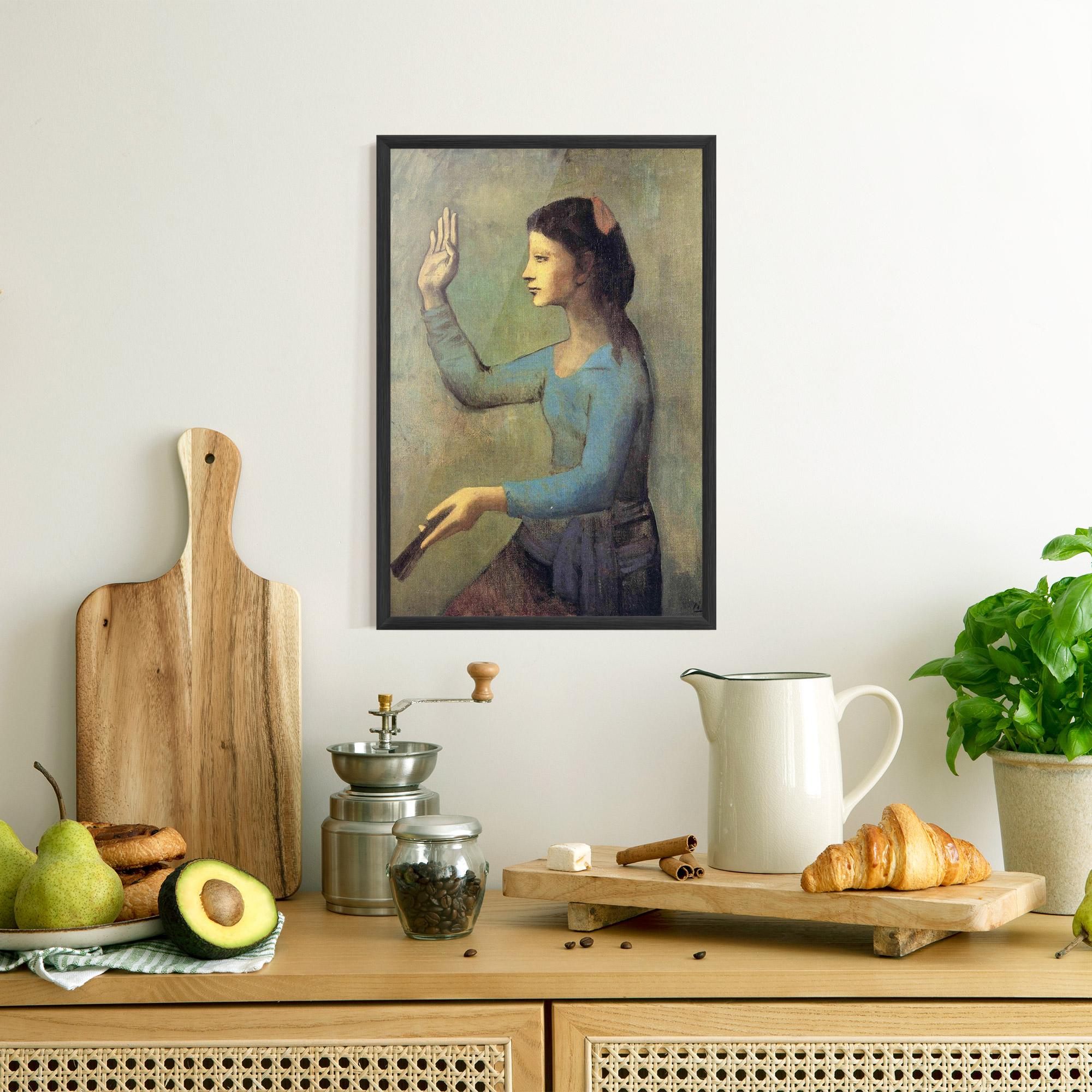 Gerahmte Poster Lady With A Fan mockup 8