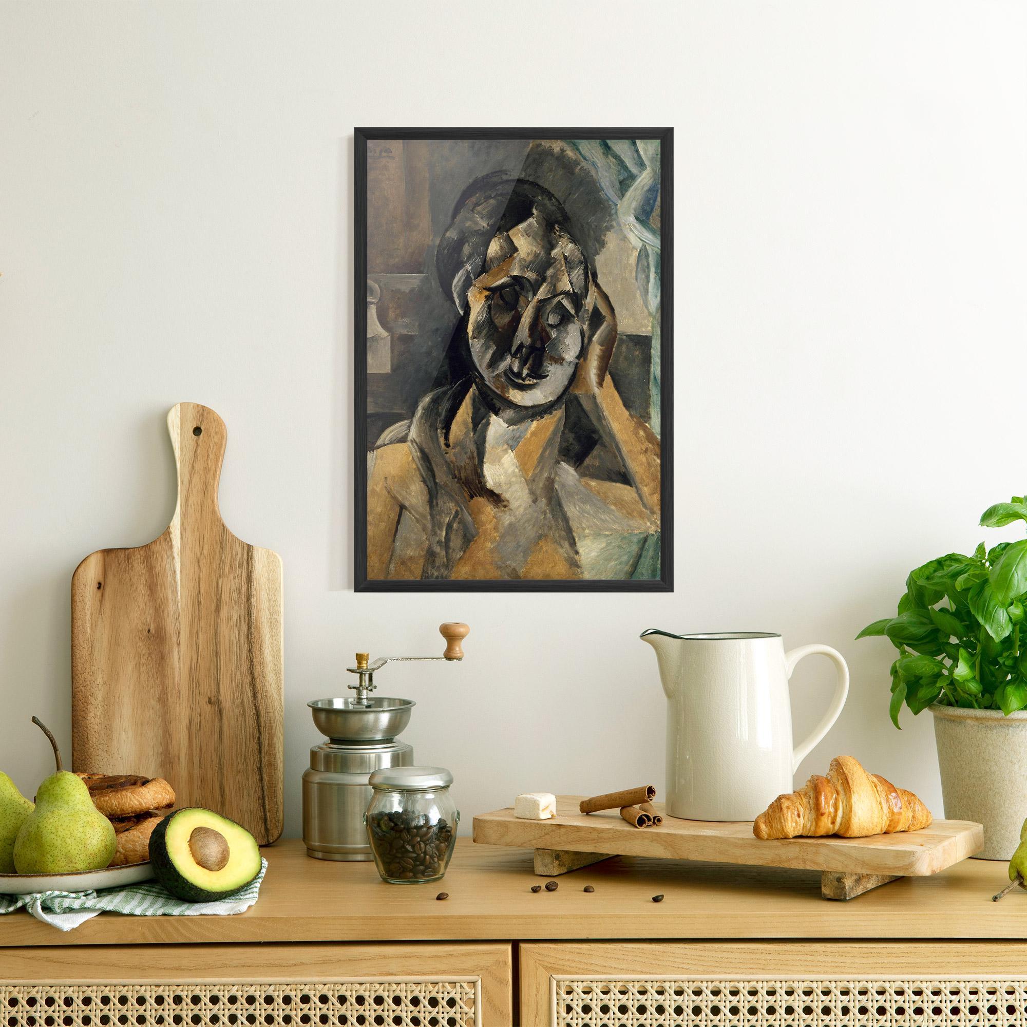 Gerahmte Poster Woman With Mustard mockup 8