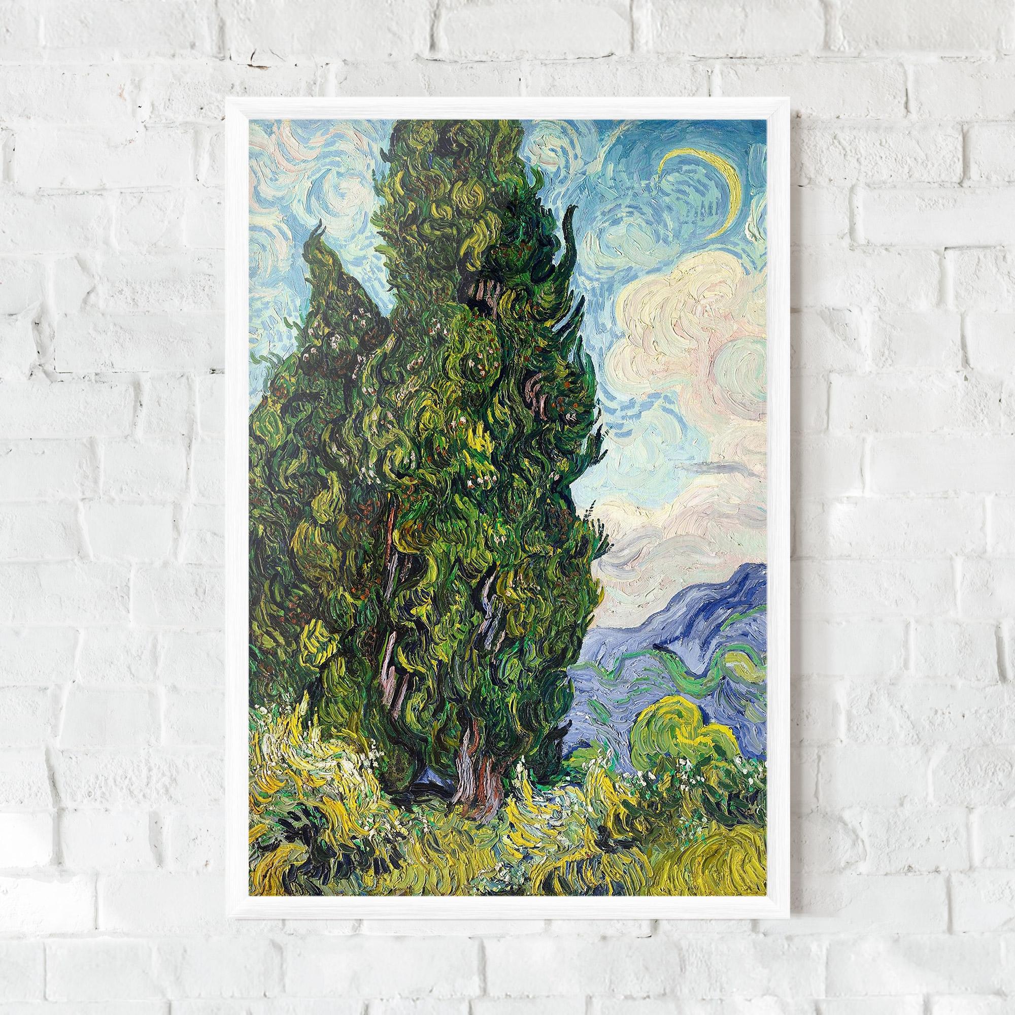 Gerahmte Poster Cypresses mockup 0
