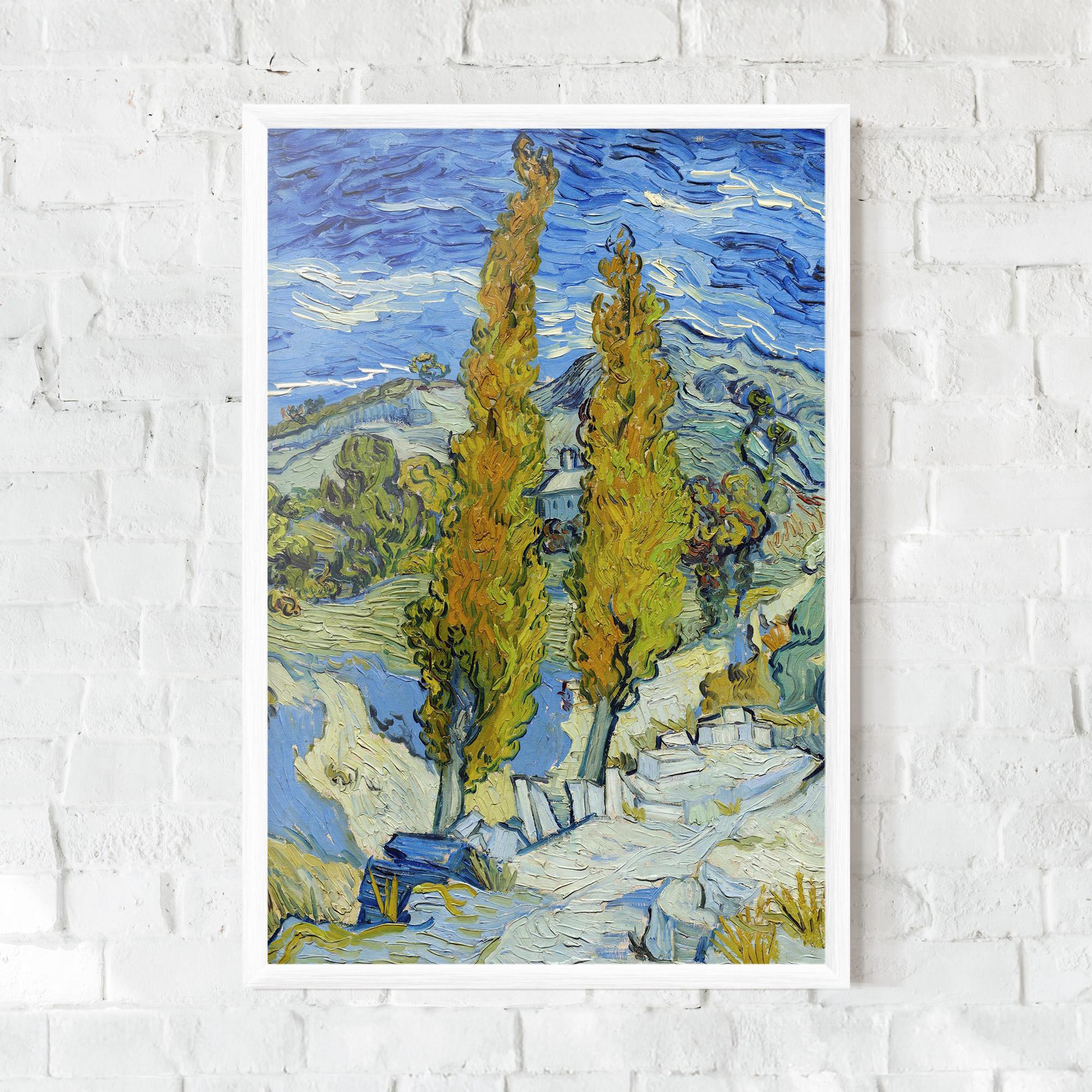 Gerahmte Poster Poplars At Saint Remy mockup 0
