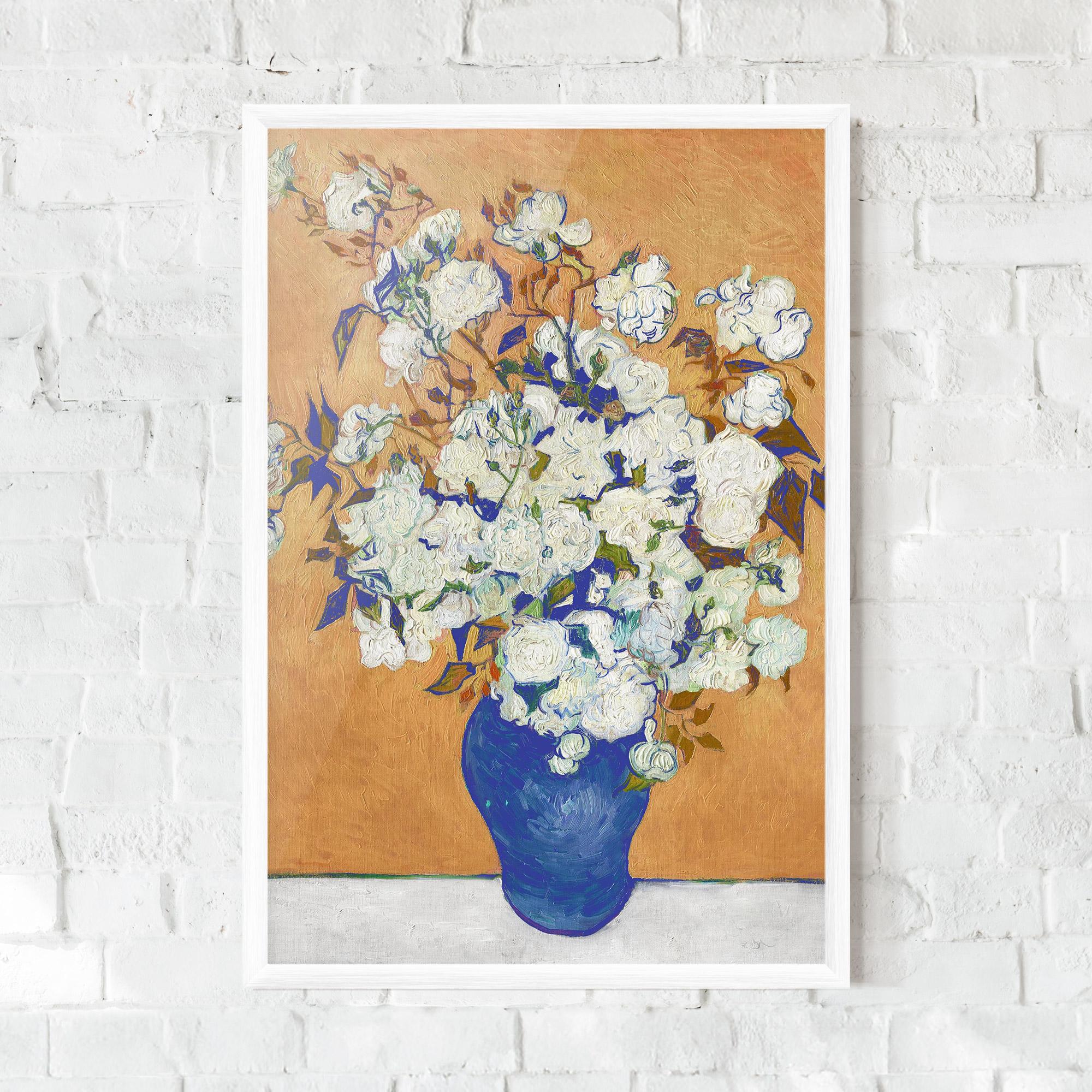 Gerahmte Poster Roses Vintage Art mockup 0