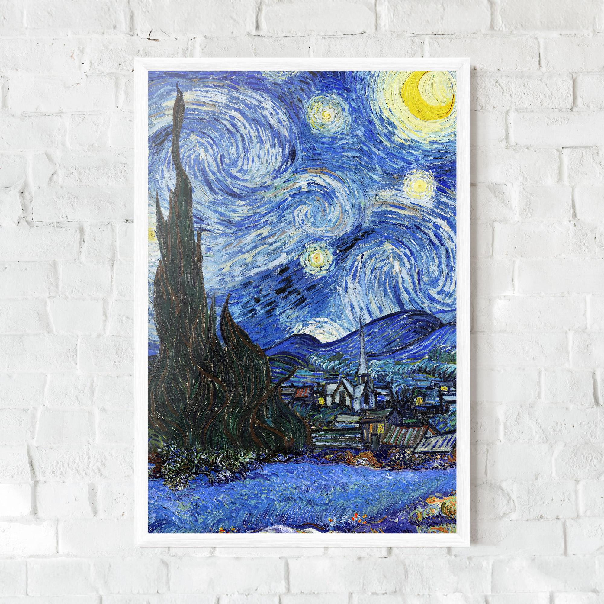 Gerahmte Poster Starry Night Art mockup 0