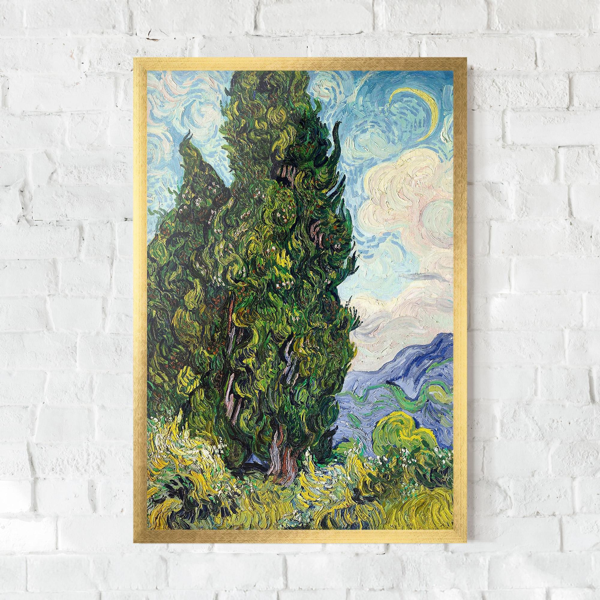 Gerahmte Poster Cypresses mockup 0