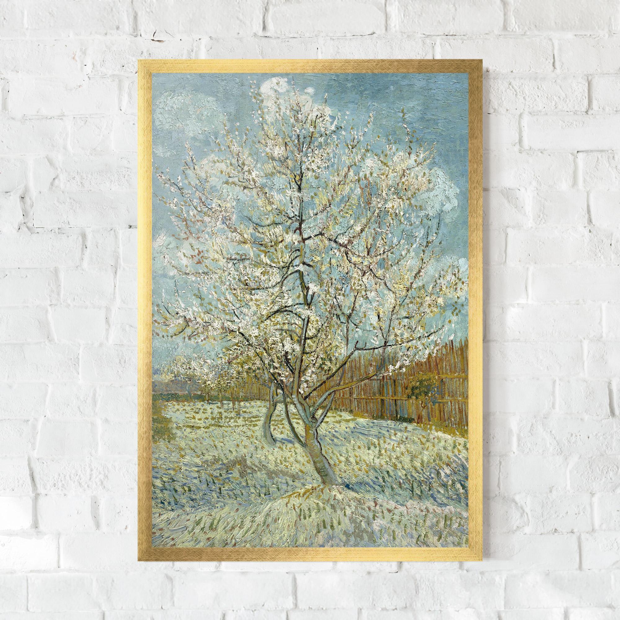 Gerahmte Poster De Roze Perzikboom mockup 0