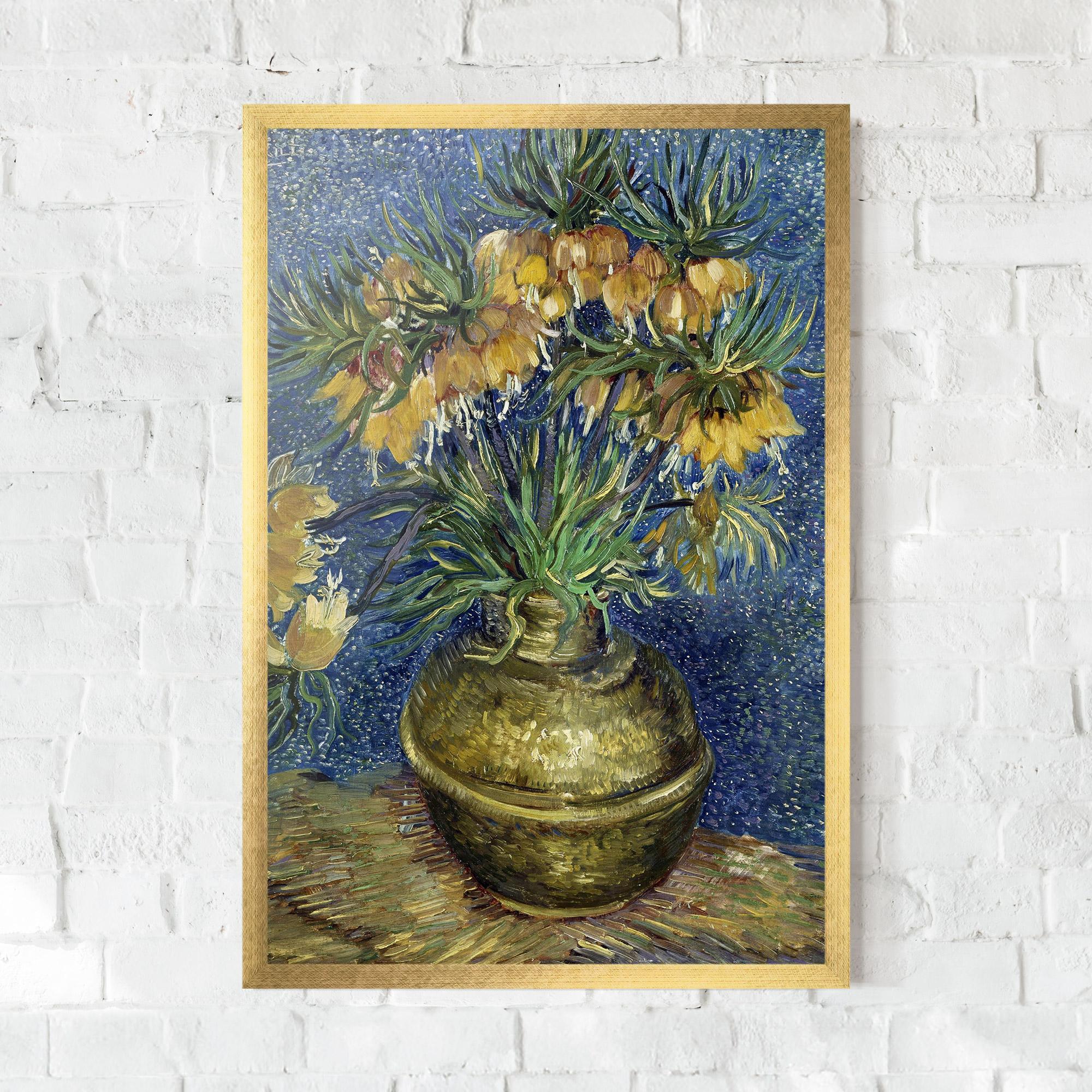 Gerahmte Poster Imperial Fritillaries Art mockup 0