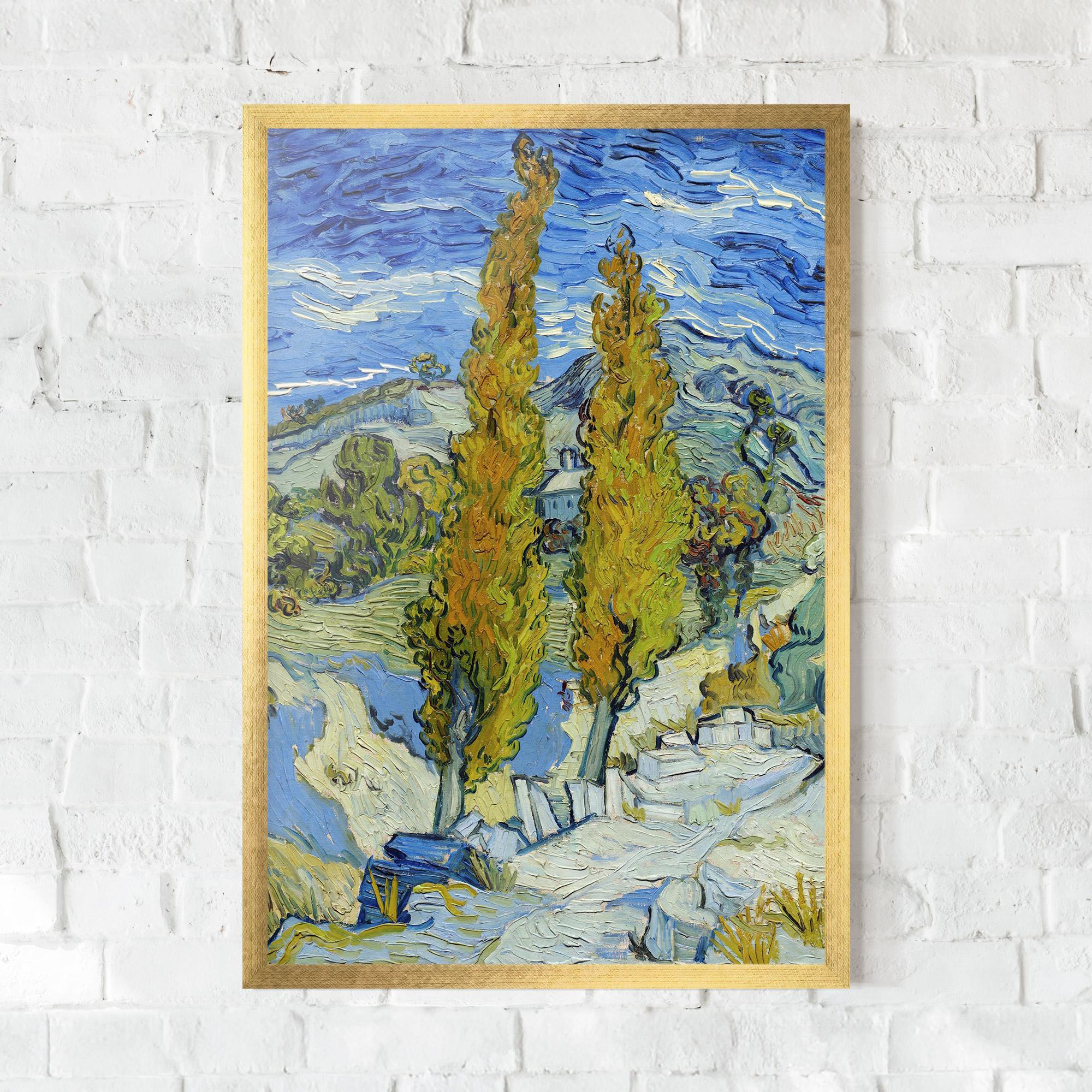 Gerahmte Poster Poplars At Saint Remy mockup 0