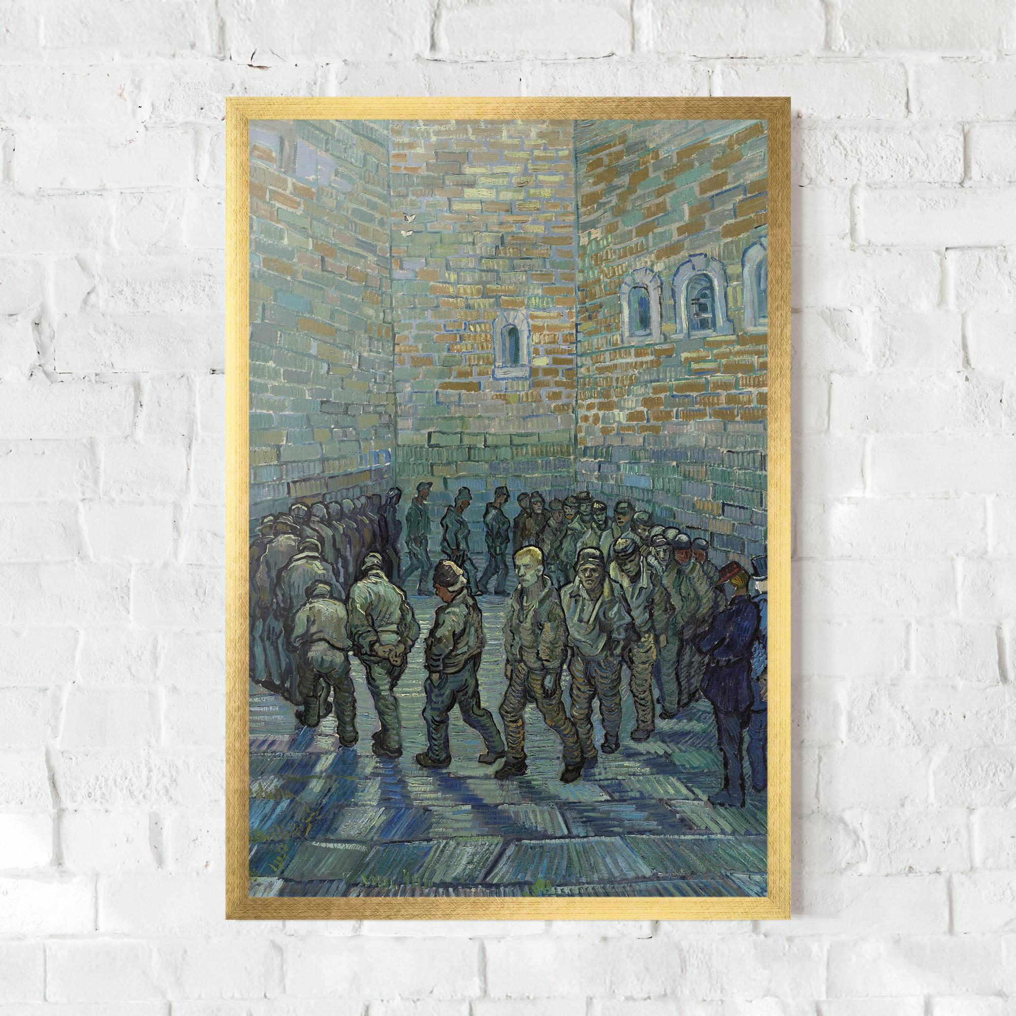 Gerahmte Poster Prisoners Exercising mockup 0