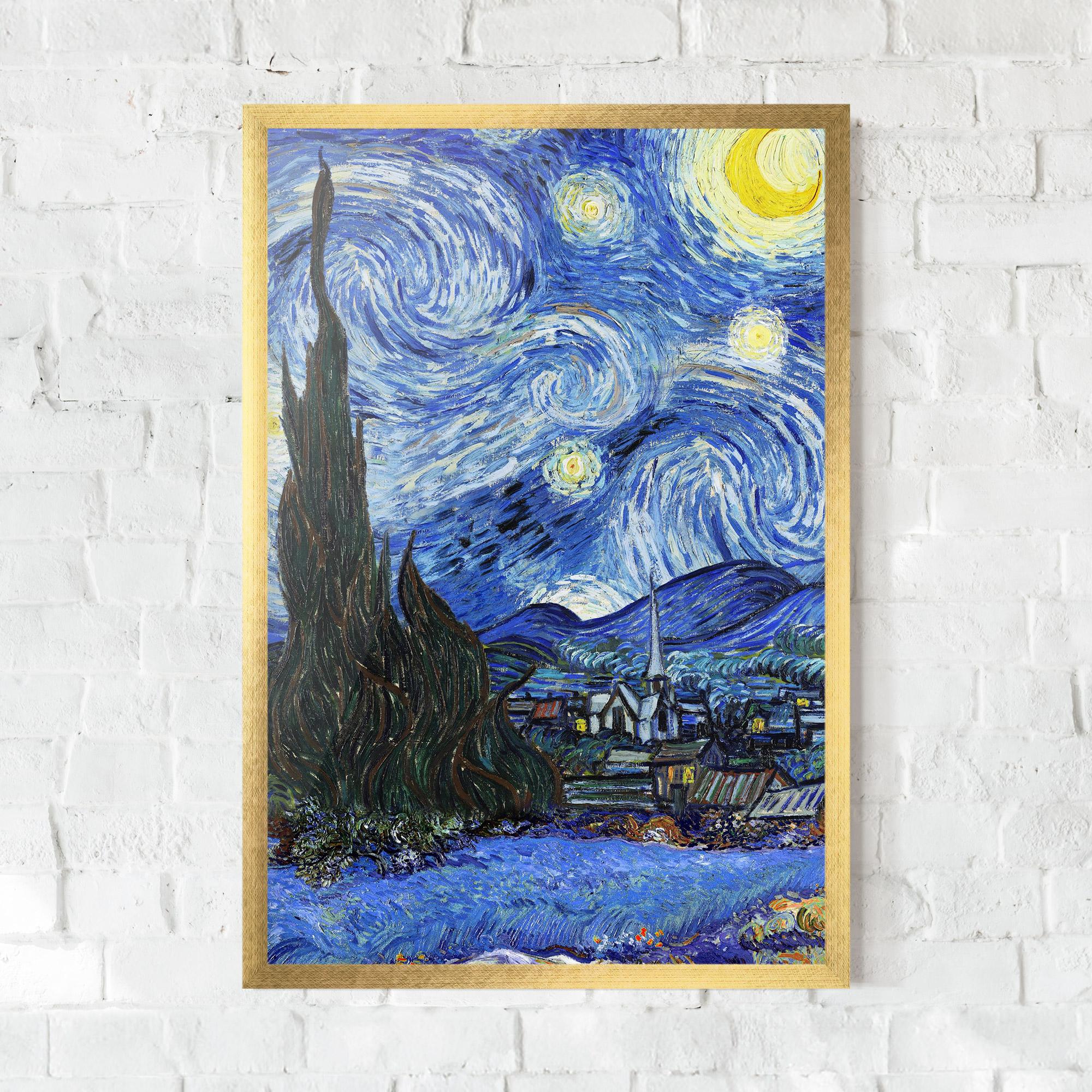Gerahmte Poster Starry Night Art mockup 0
