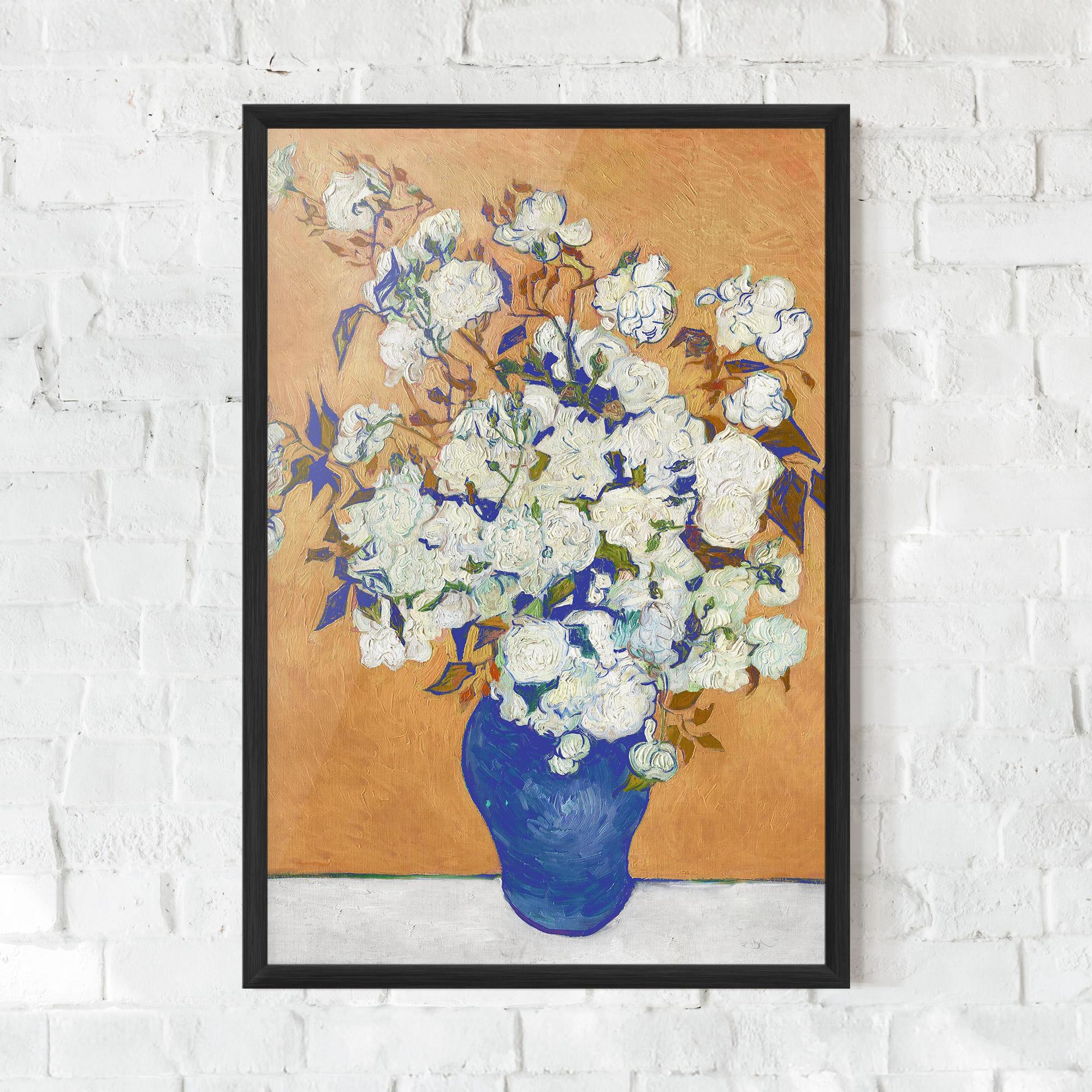 Gerahmte Poster Roses Vintage Art mockup 0