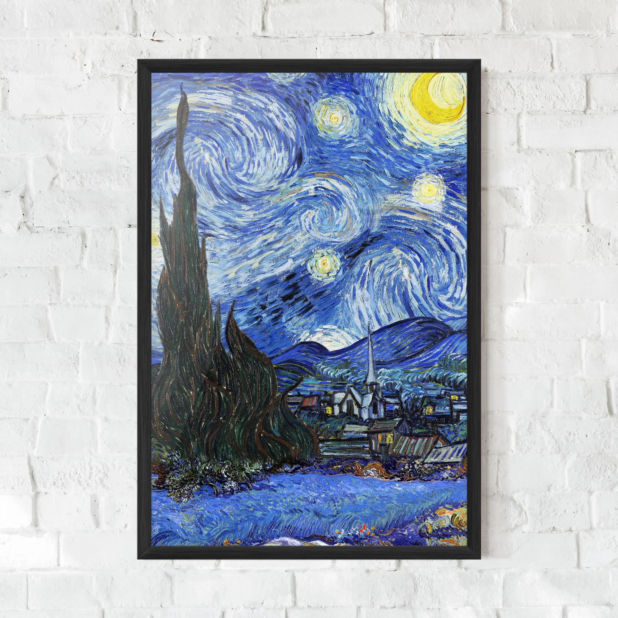 Gerahmte Poster Starry Night Art mockup 0