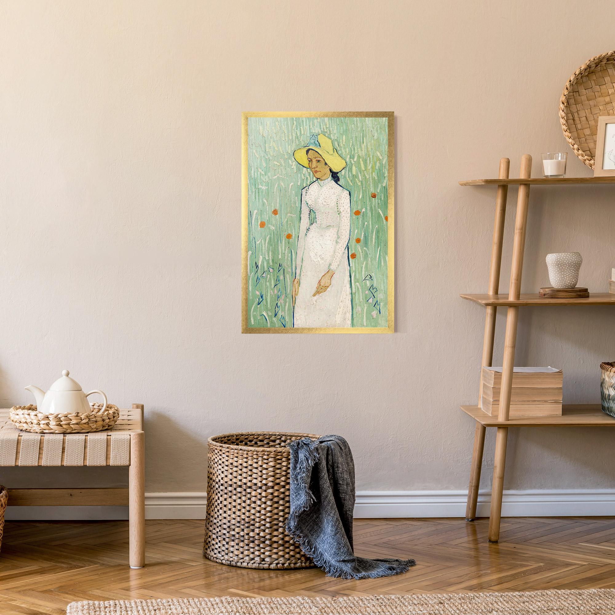 Gerahmte Poster Girl In White mockup 9