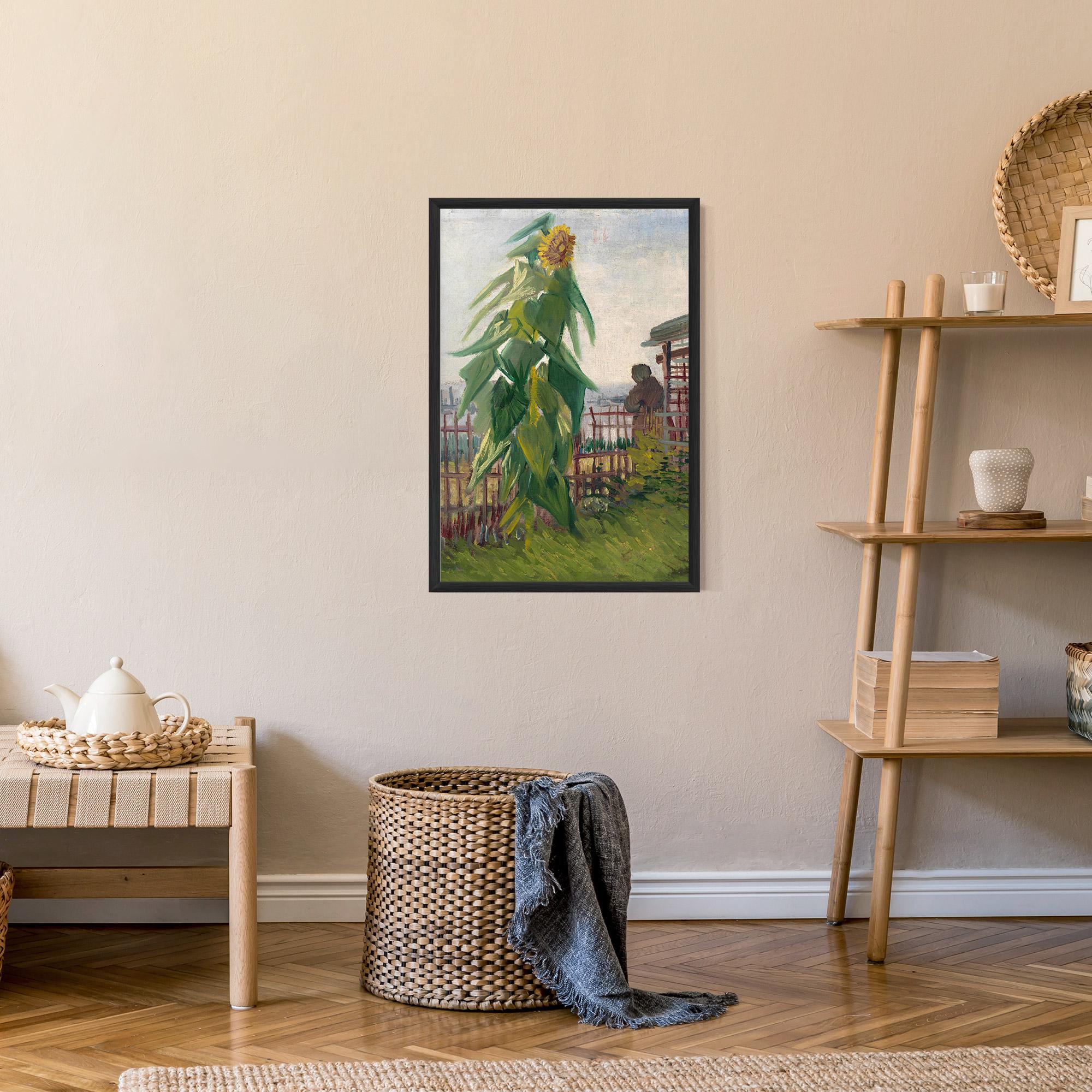 Gerahmte Poster Allotment With Sunflower mockup 9