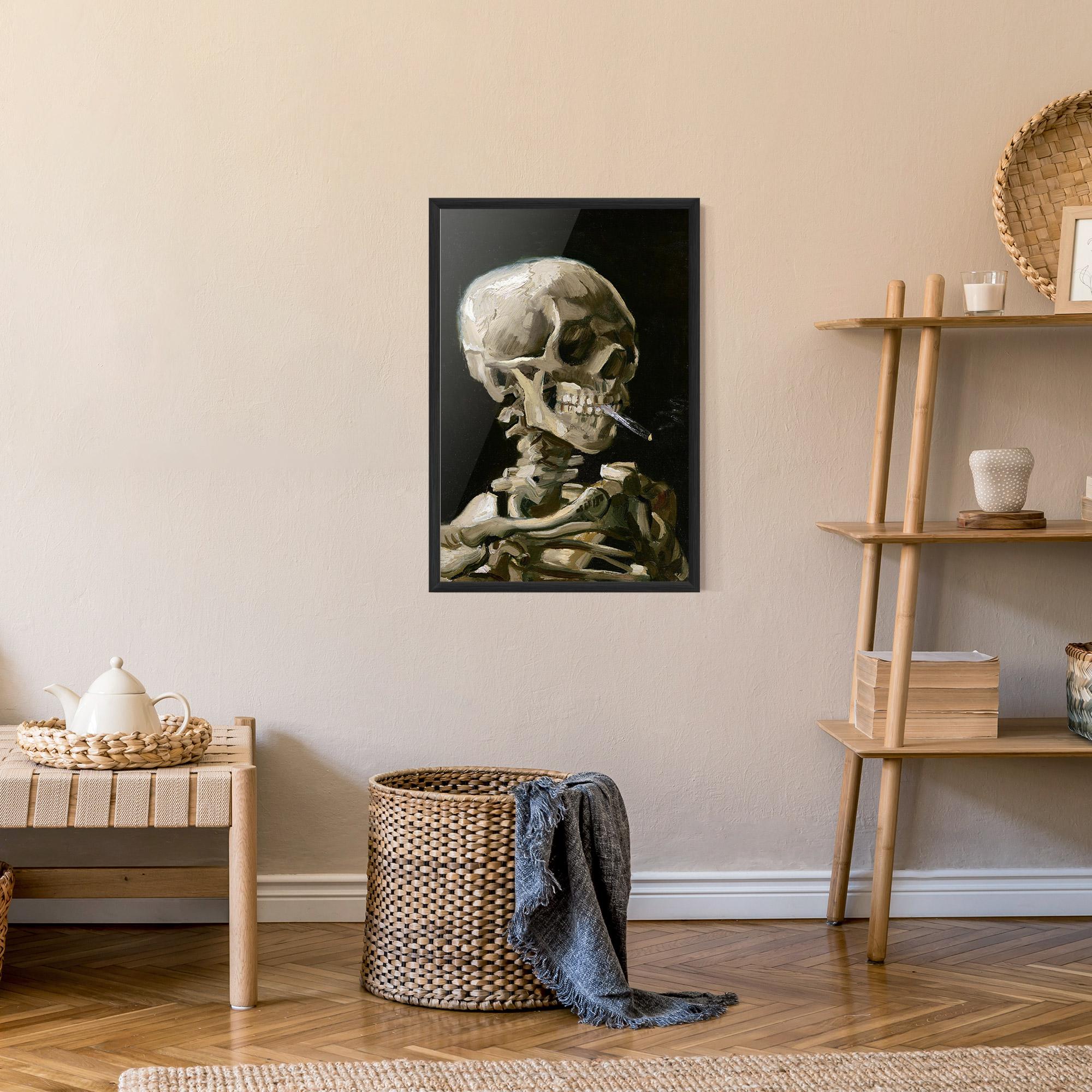 Gerahmte Poster Skeleton Cigarette mockup 9