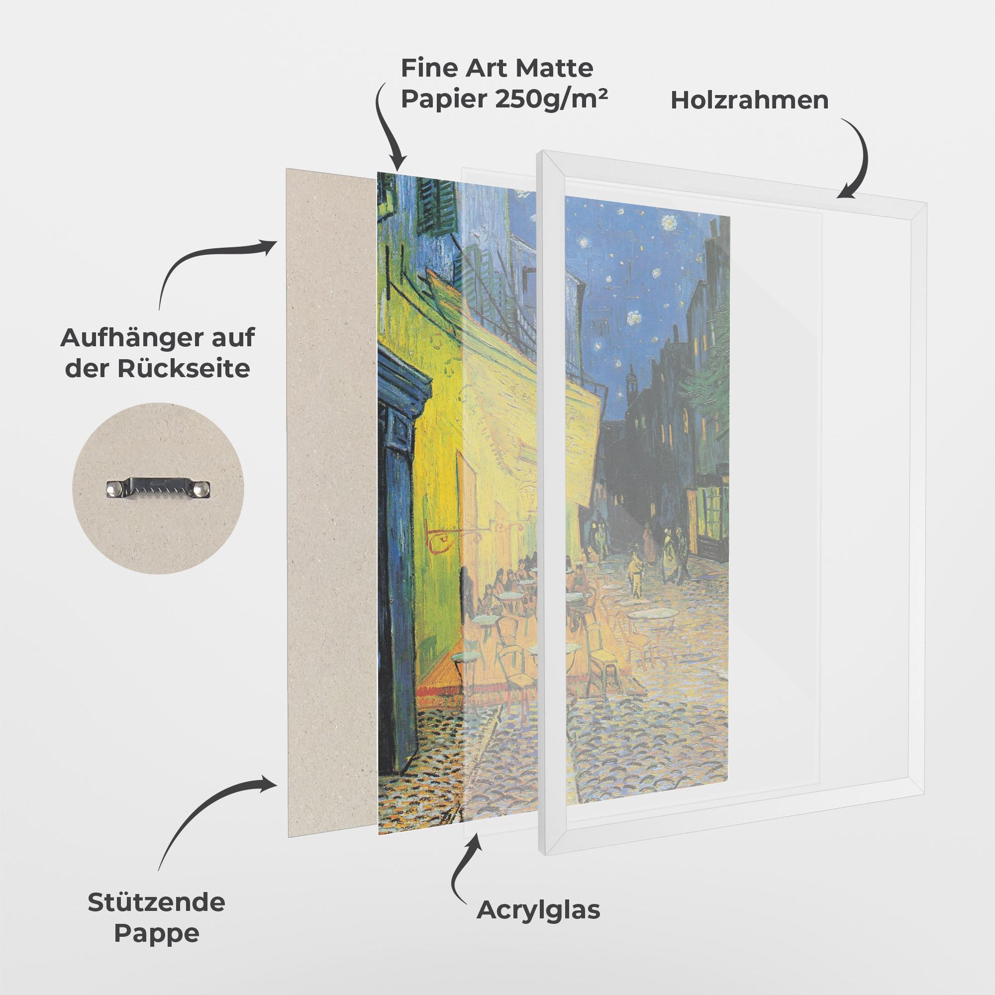 Gerahmte Poster Cafe Terrace At Night mockup 1