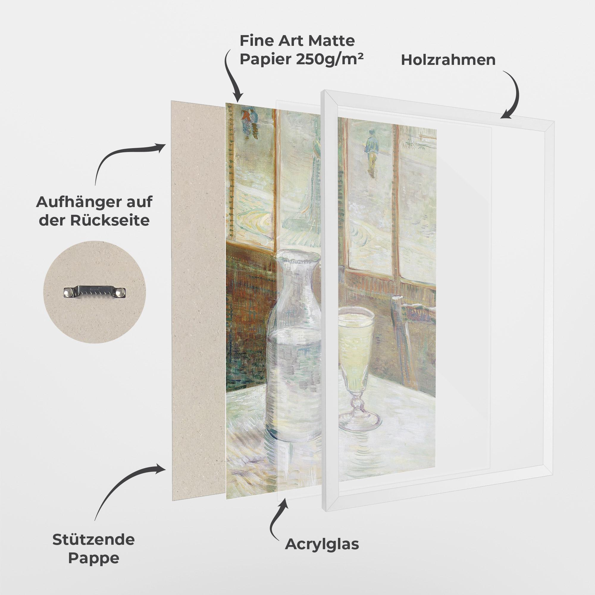 Gerahmte Poster Cafetafel Met Absint mockup 1