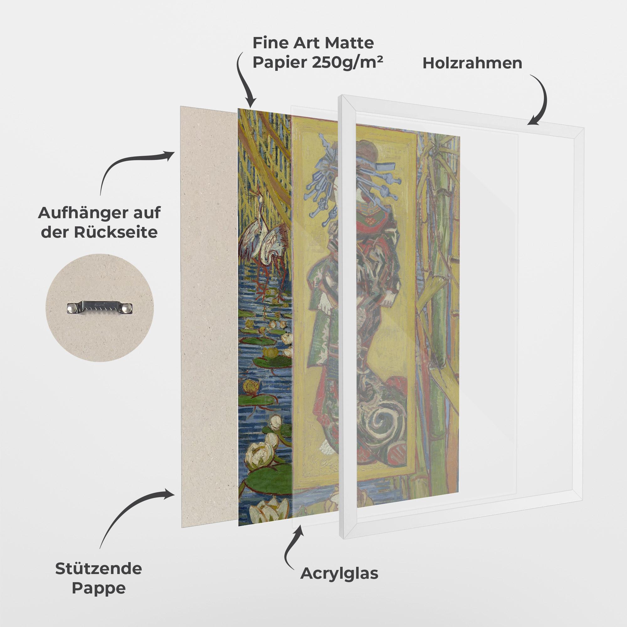 Gerahmte Poster Courtisane mockup 1