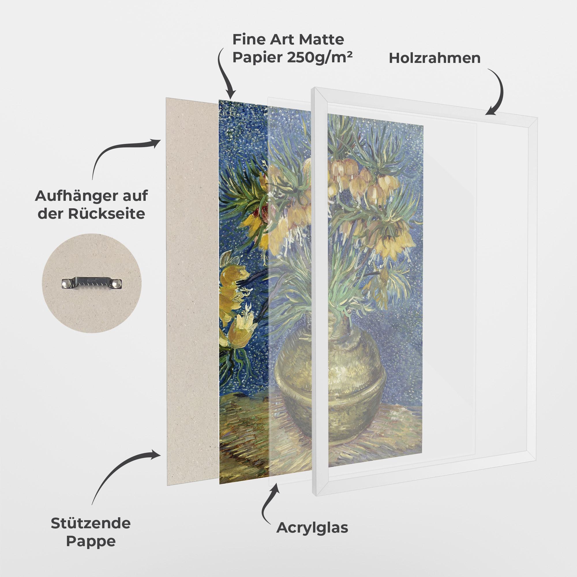 Gerahmte Poster Imperial Fritillaries Art mockup 1