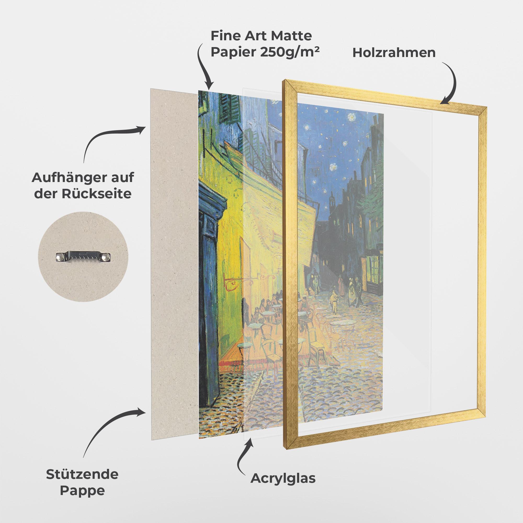 Gerahmte Poster Cafe Terrace At Night mockup 1