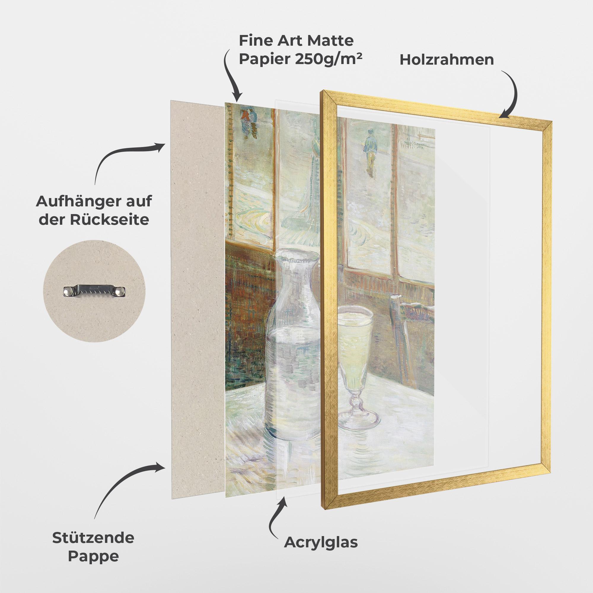 Gerahmte Poster Cafetafel Met Absint mockup 1