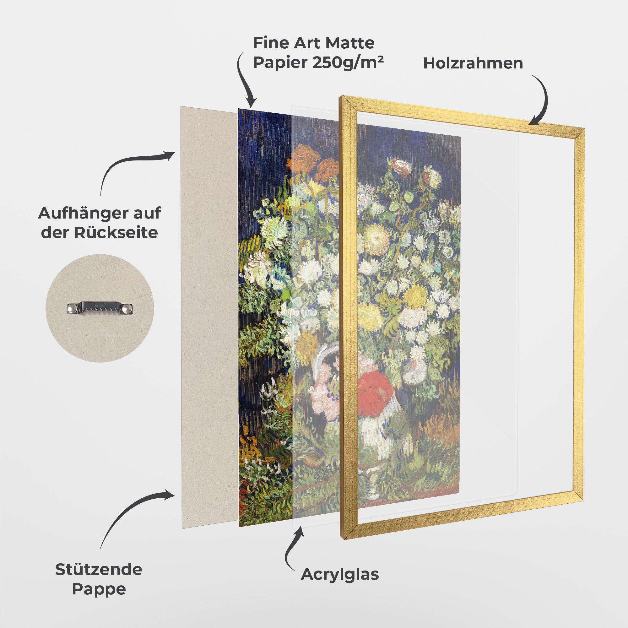 Gerahmte Poster Flowers Van Gogh mockup 1